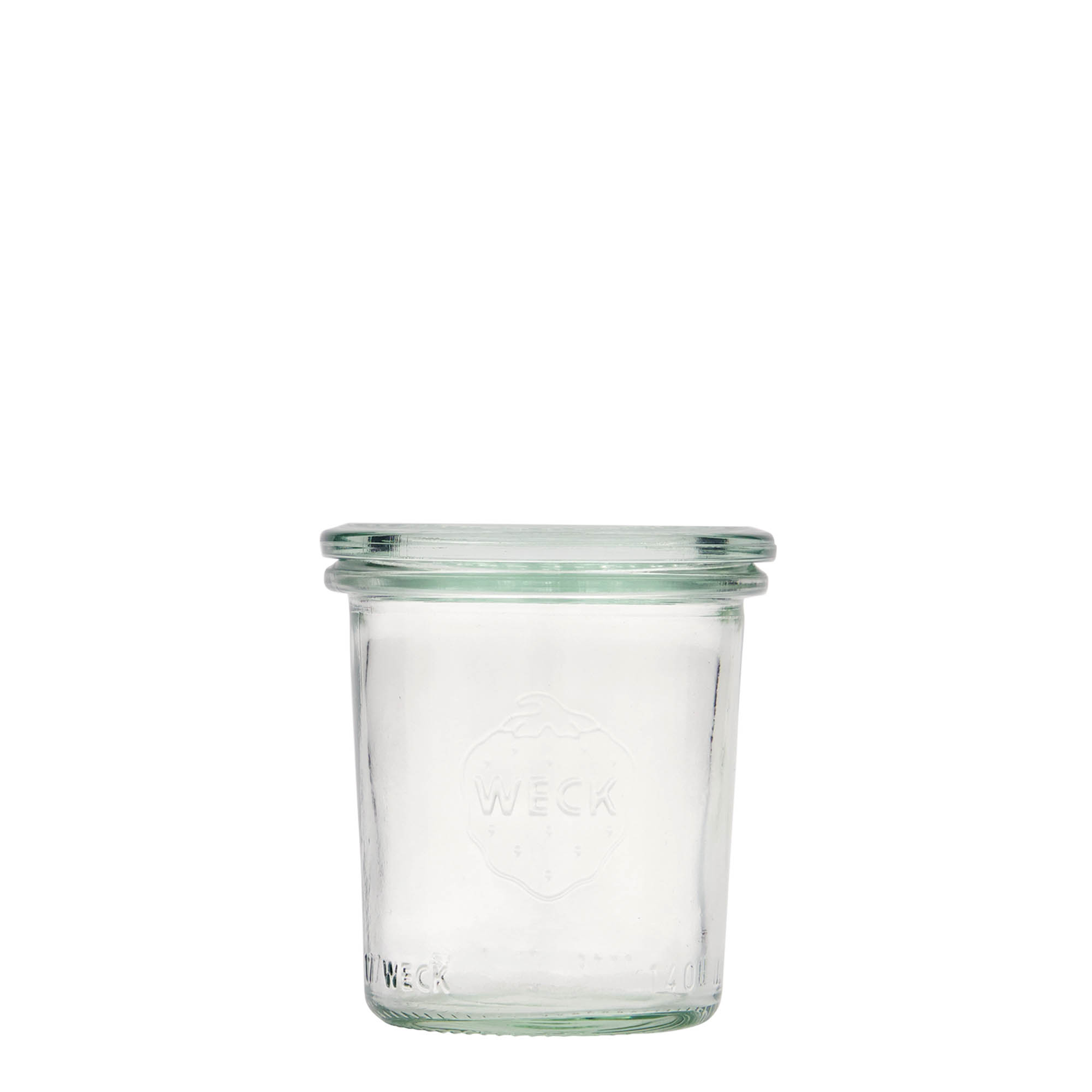 140 ml cylindrisk WECK-sylteglas, åbning: Rund kant 140 ml cylindrisk WECK-sylteglas, åbning: Rund kant