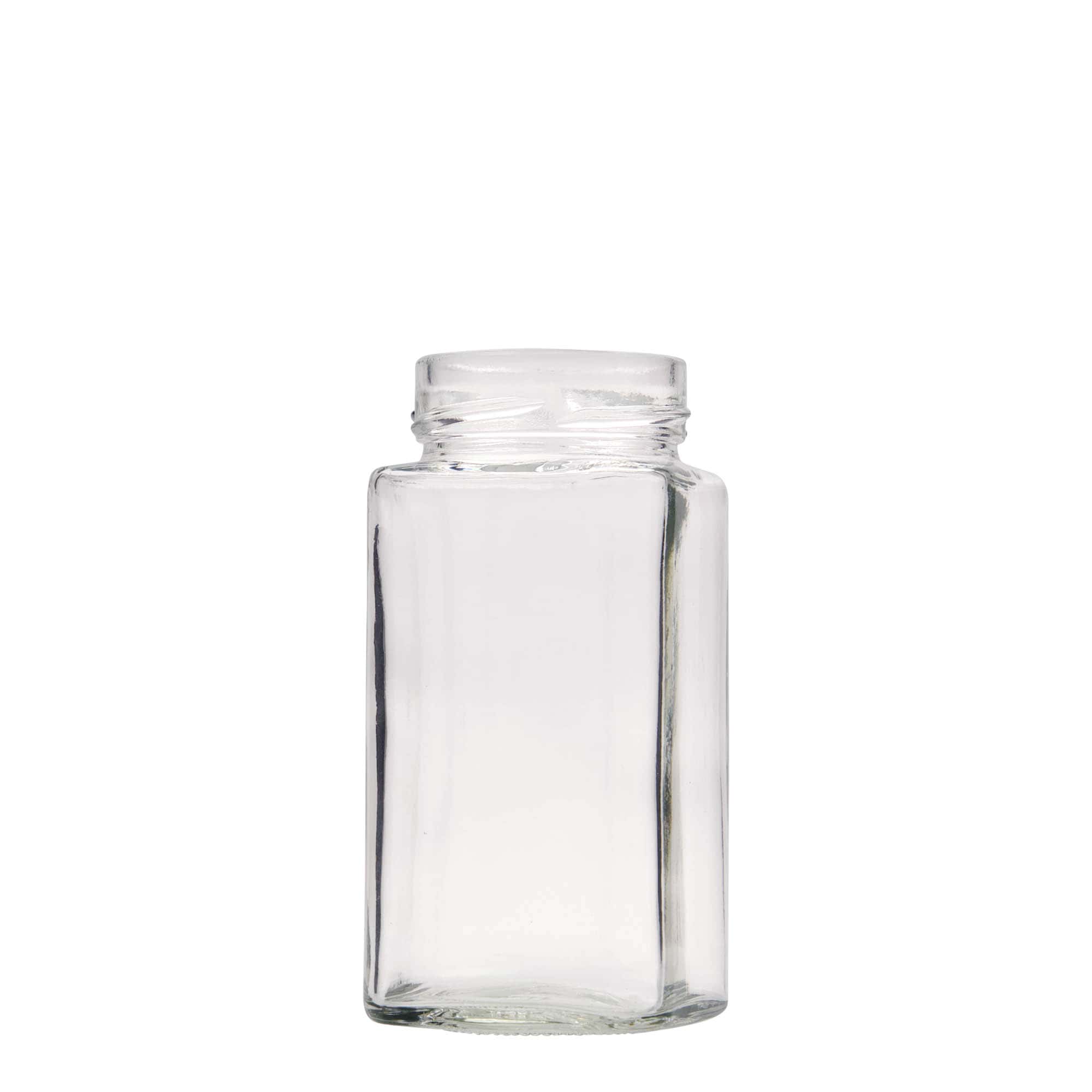 314 ml firkantet glas 'Funny', åbning: Deep-Twist-Off (DTO 58)