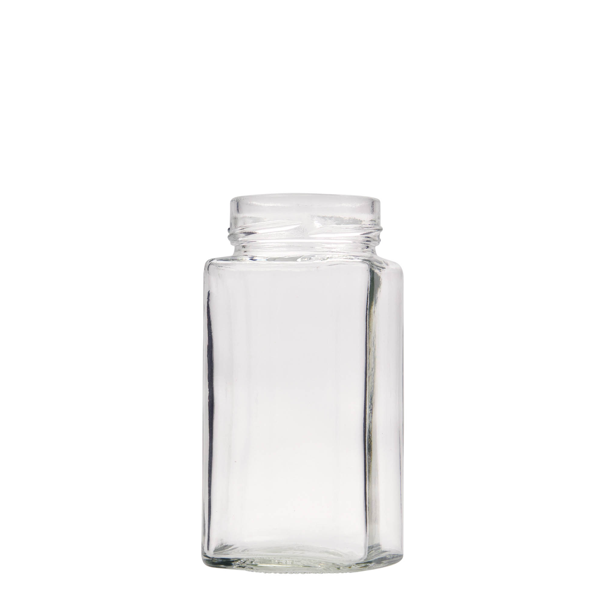 314 ml firkantet glas 'Funny', åbning: Deep-Twist-Off (DTO 58)