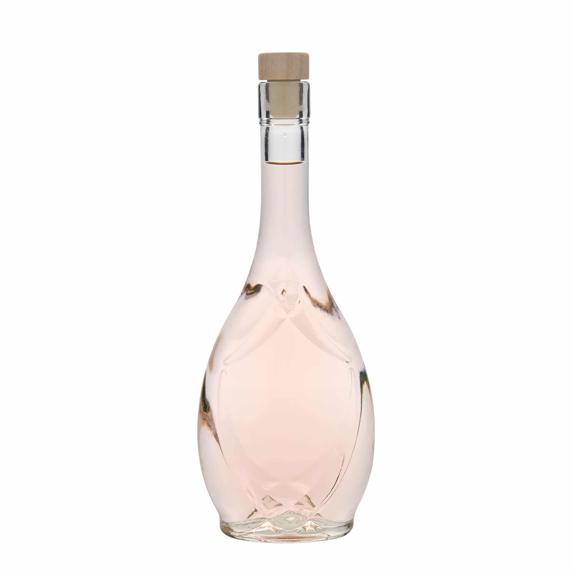 500 ml glasflaske 'Saragossa', oval, åbning: Kork