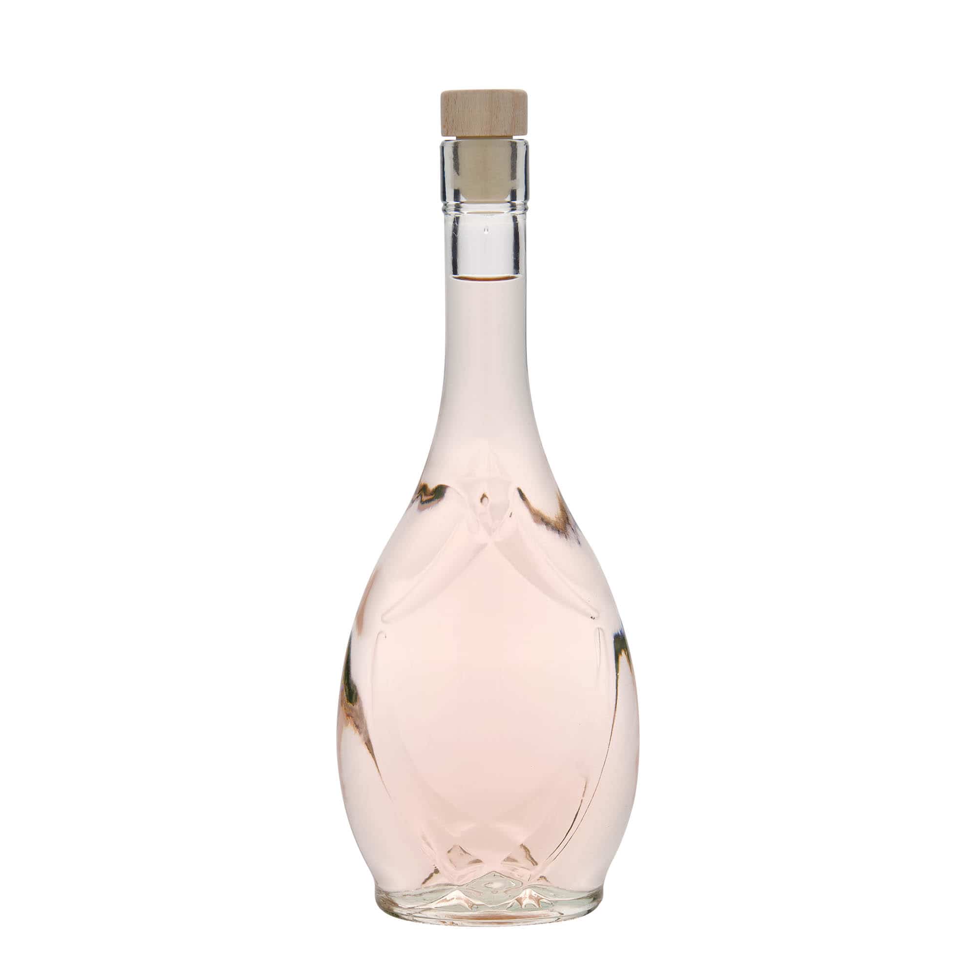 500 ml glasflaske 'Saragossa', oval, åbning: kork