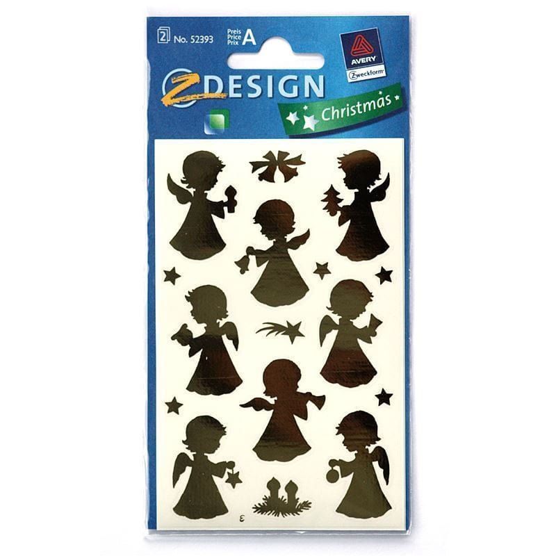 Zweckform klistermærker 'Engel', papir, guld