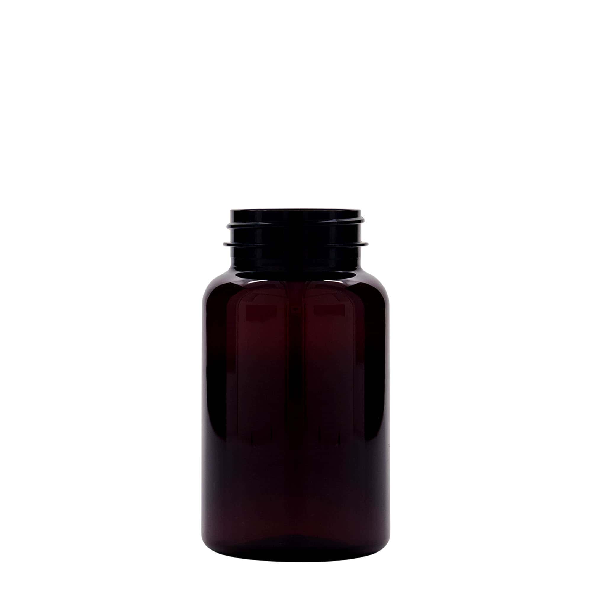 200 ml PET-packer, plast, brun, åbning: GPI 45/400