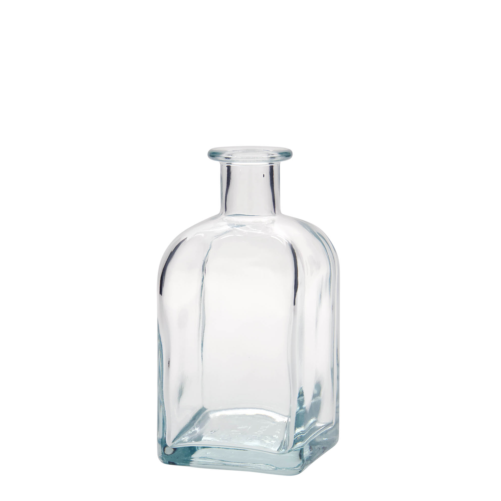 350 ml glasflaske Apotheker Carré, firkantet, åbning: kork