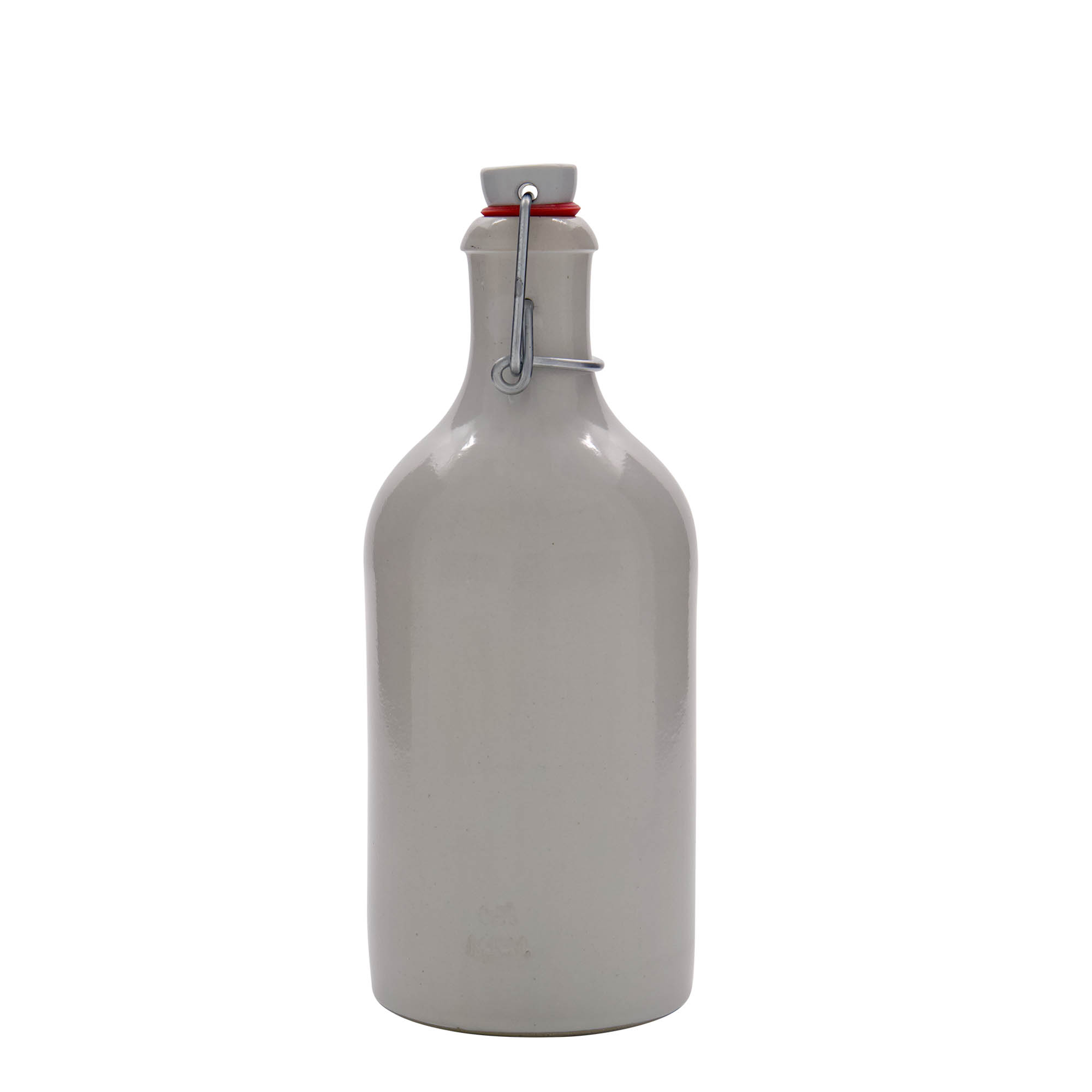 500 ml tonkrukke, stentøj, hvid, åbning: klemme lukning
