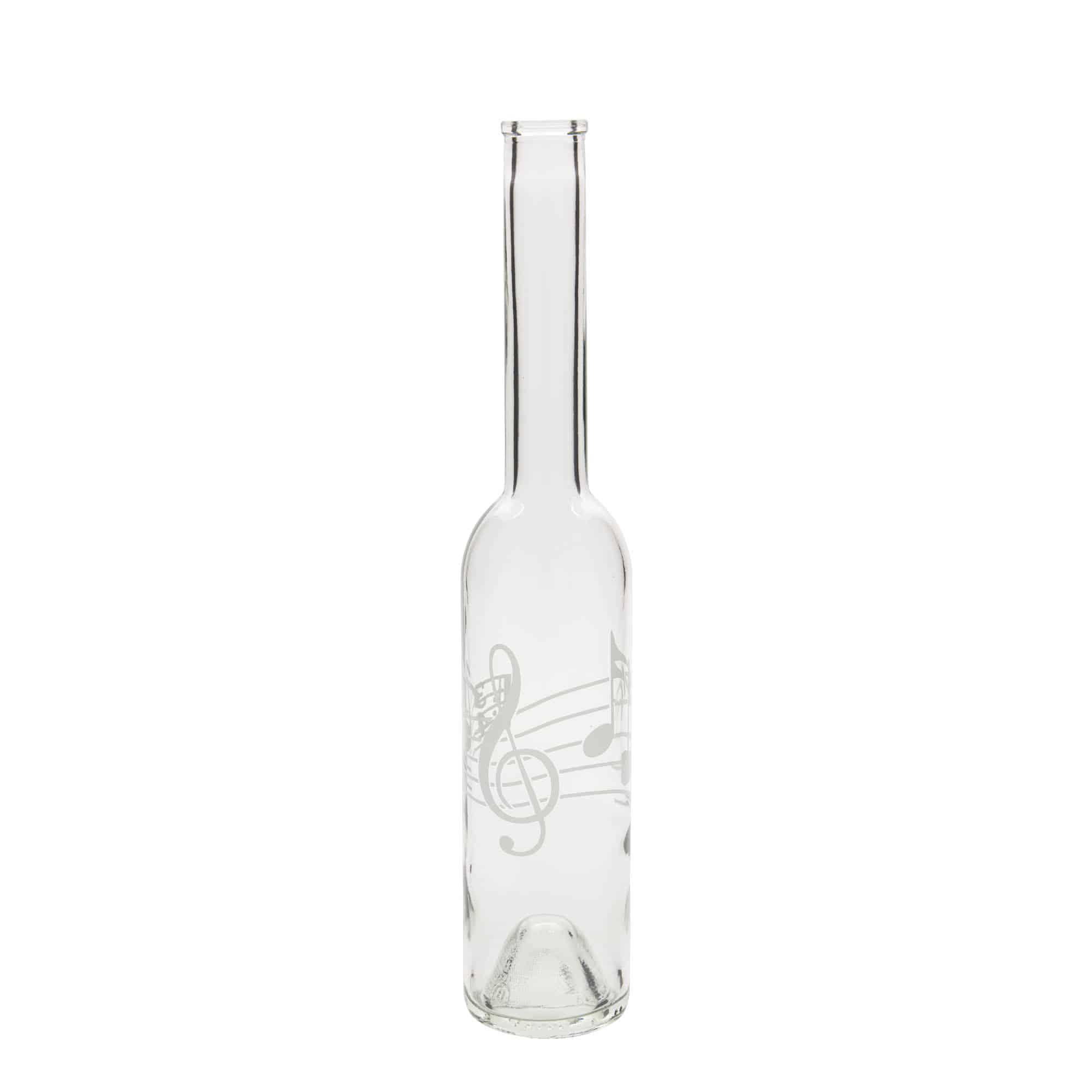 350 ml glasflaske 'Opera', motiv: noder, munding: kork