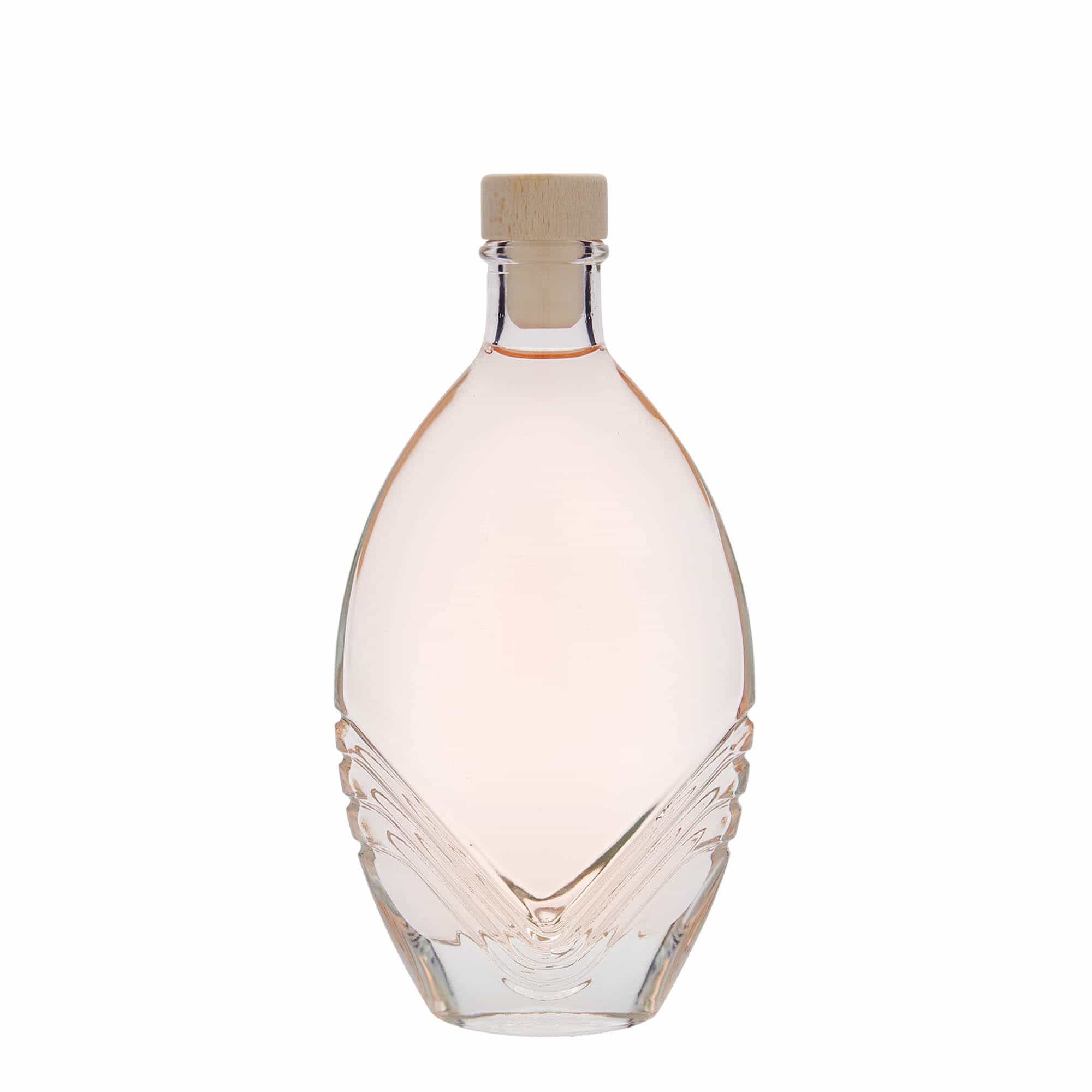200 ml glasflaske 'Florence', oval, munding: kork