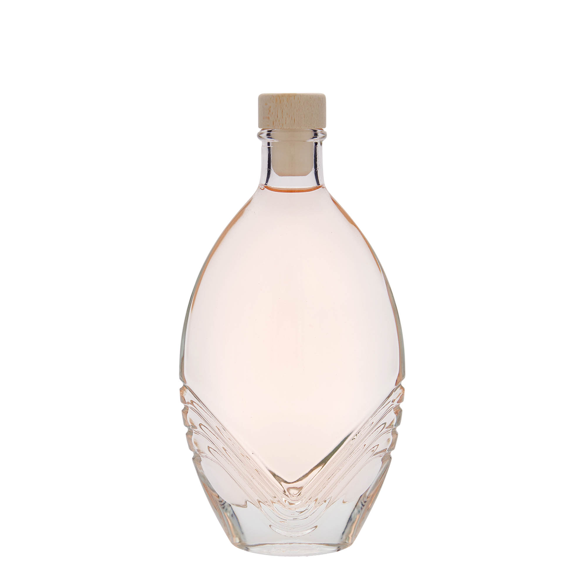 200 ml glasflaske 'Florence', oval, munding: kork