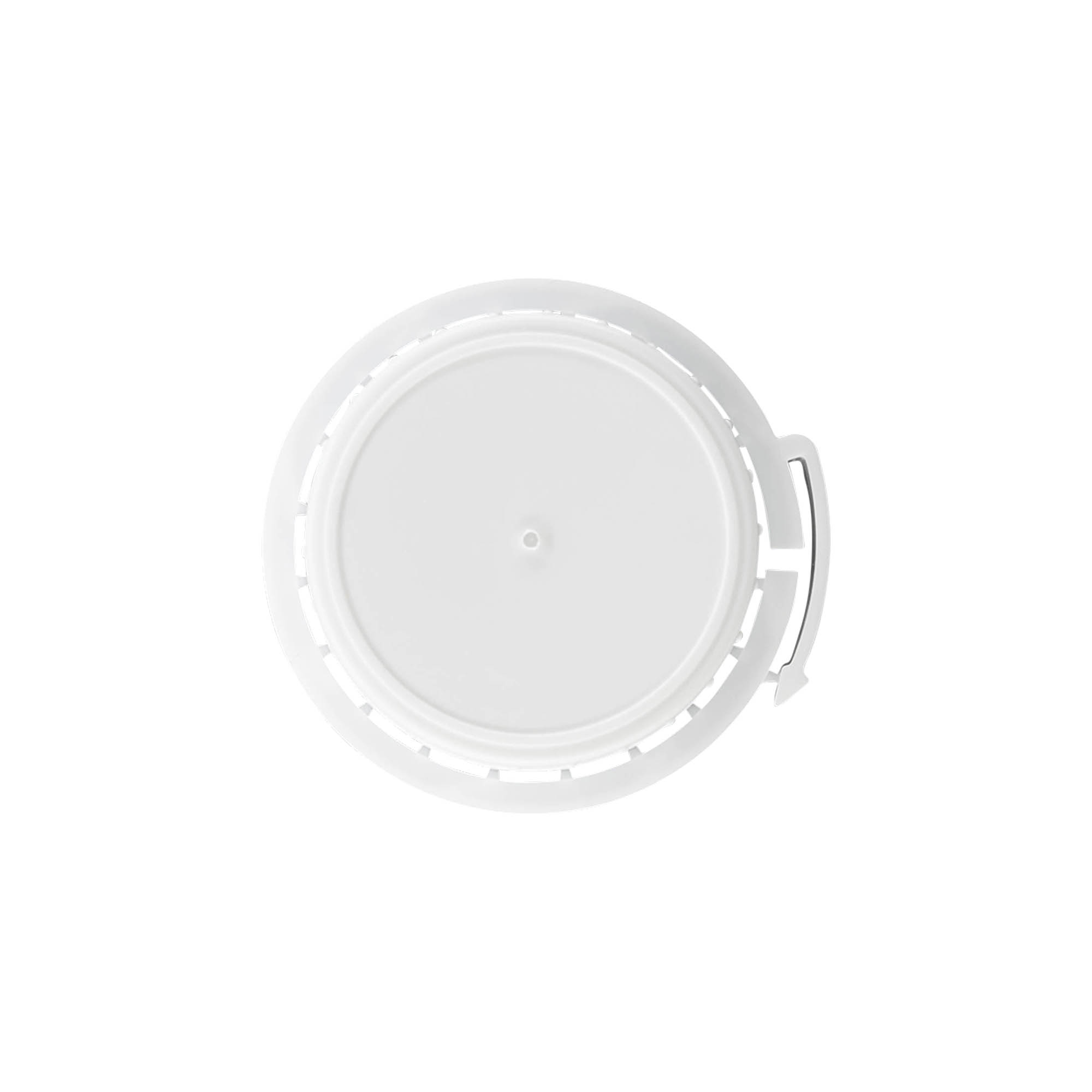 Skruelåg aluminiumsflaske, PP-plast, hvid, til åbning: DIN 32