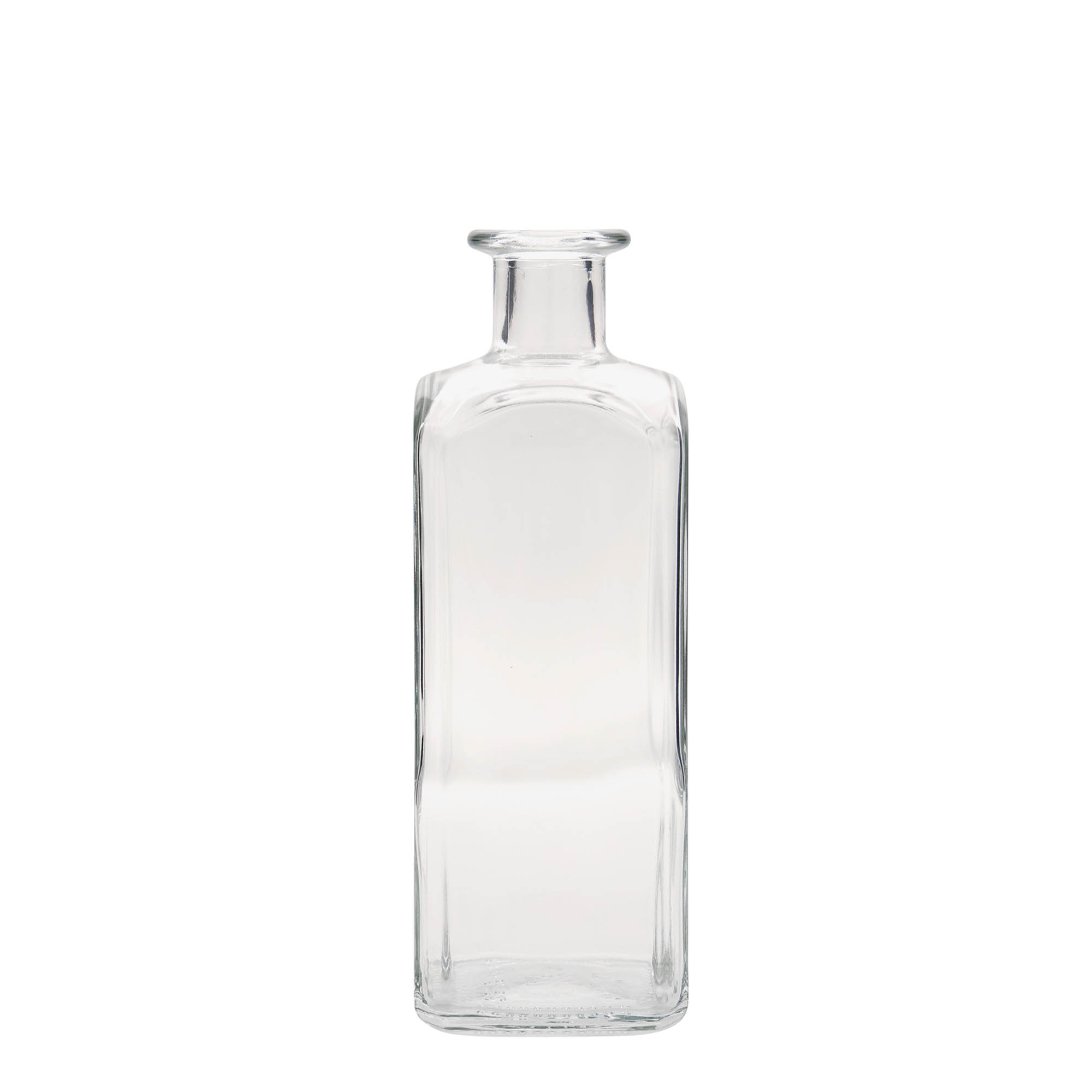 500 ml glasflaske Apotheker Carré, firkantet, åbning: kork