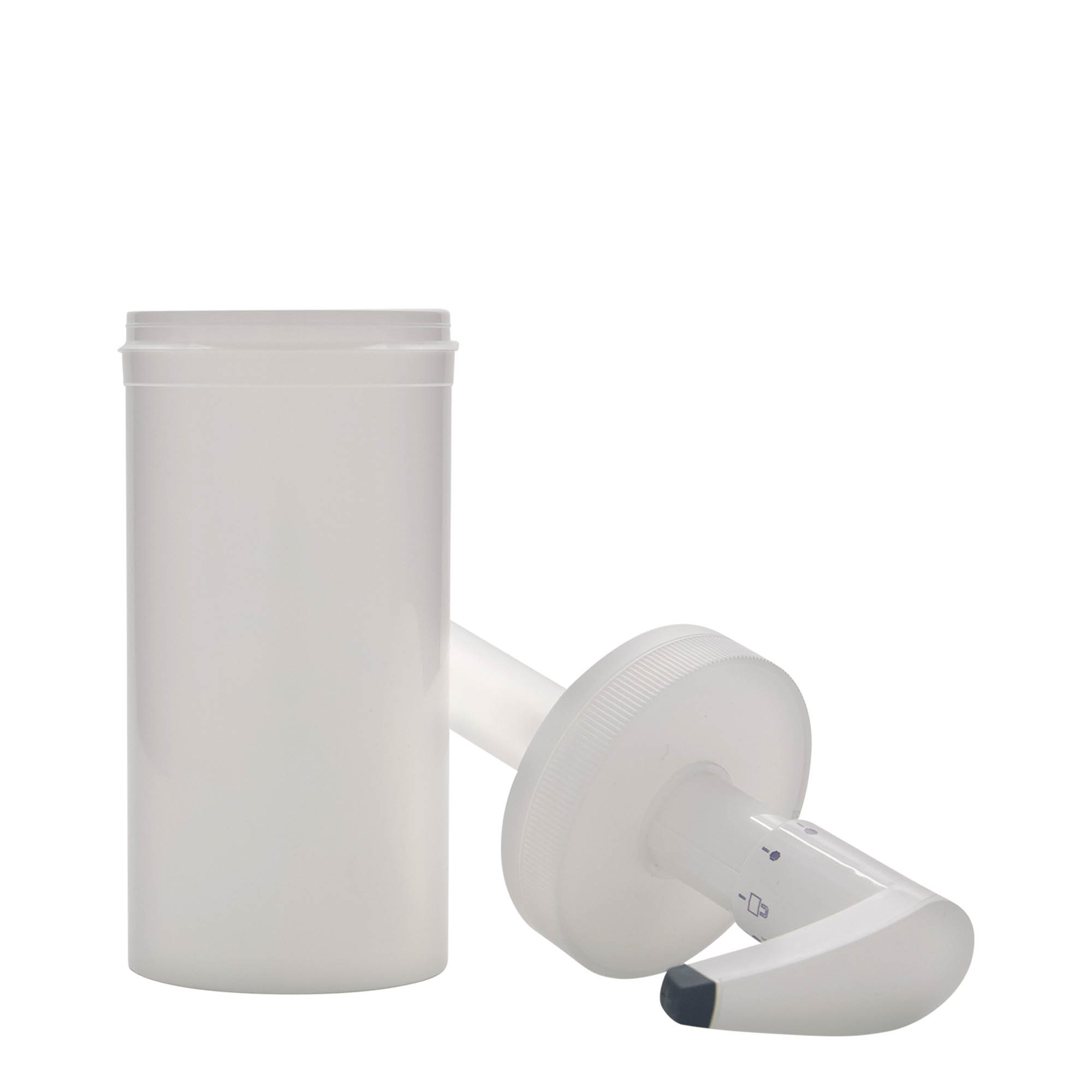 655 ml dispenserflaske »Securibox«, PP-plast, hvid, åbning: skruelåg
