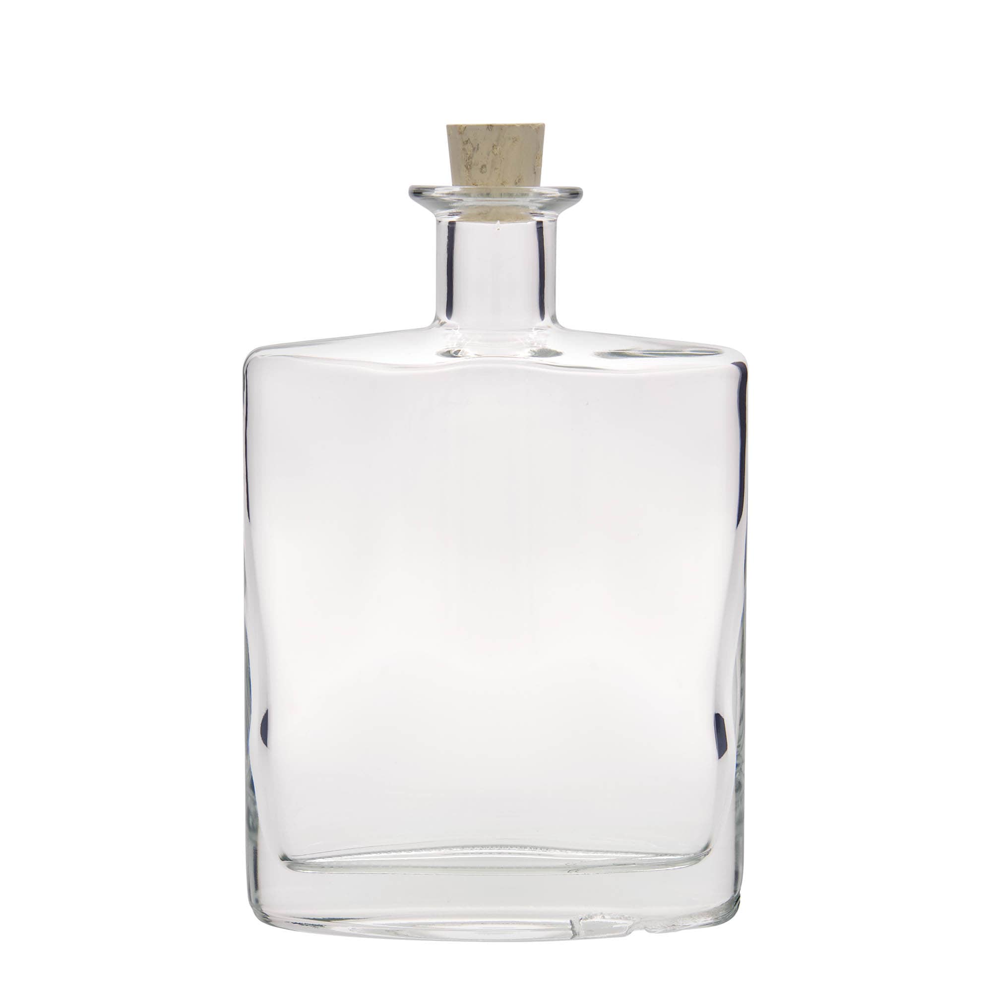 700 ml glasflaske 'Zorbas', oval, åbning: kork