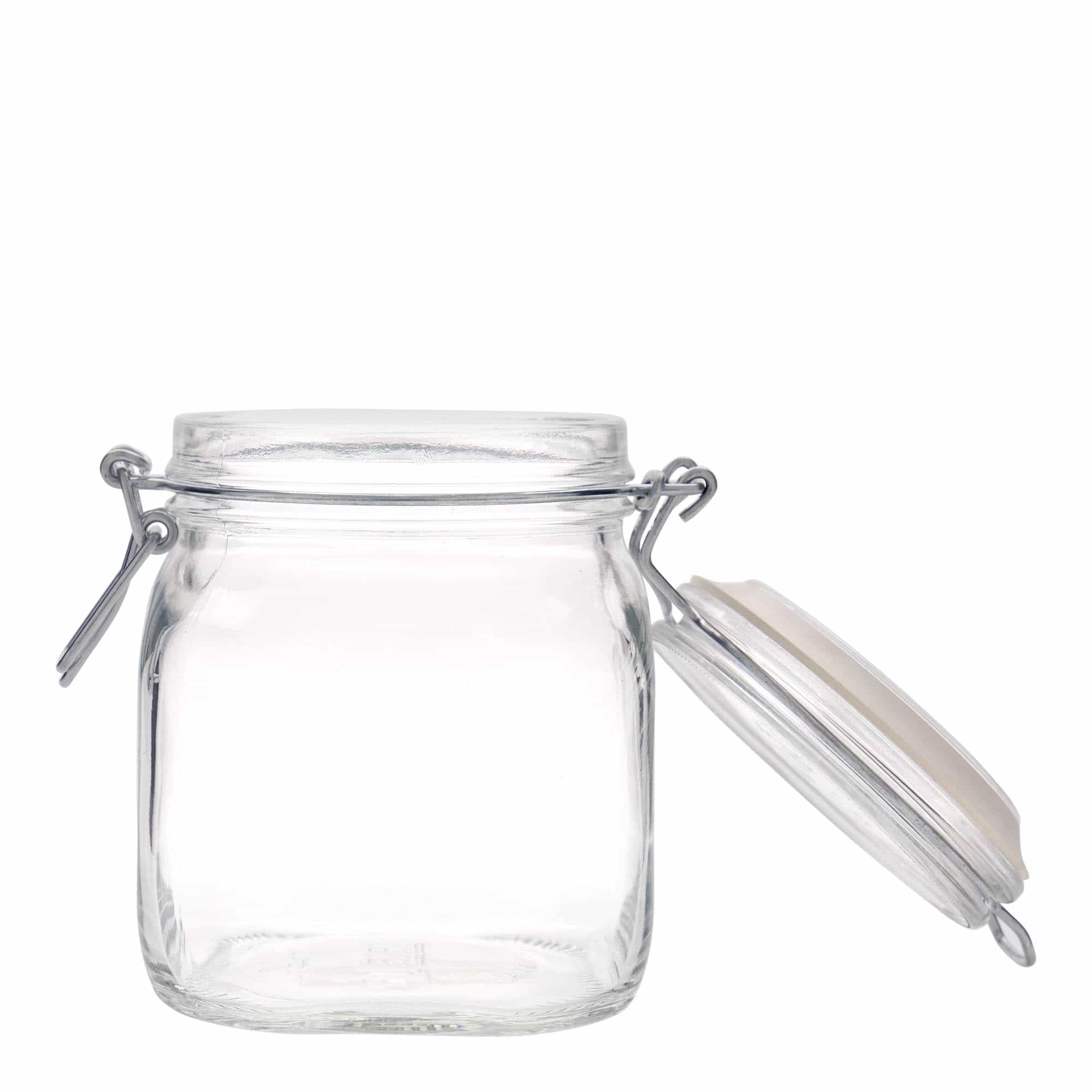 750 ml patentglas 'Fido', kvadratisk, åbning: Patentlåg