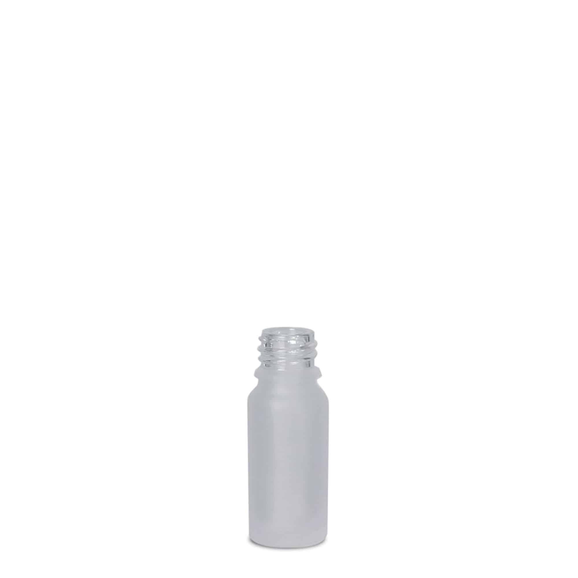 10 ml medicinflaske, glas, frostet, åbning: DIN 18 10 ml medicinflaske, glas, frostet, åbning: DIN 18