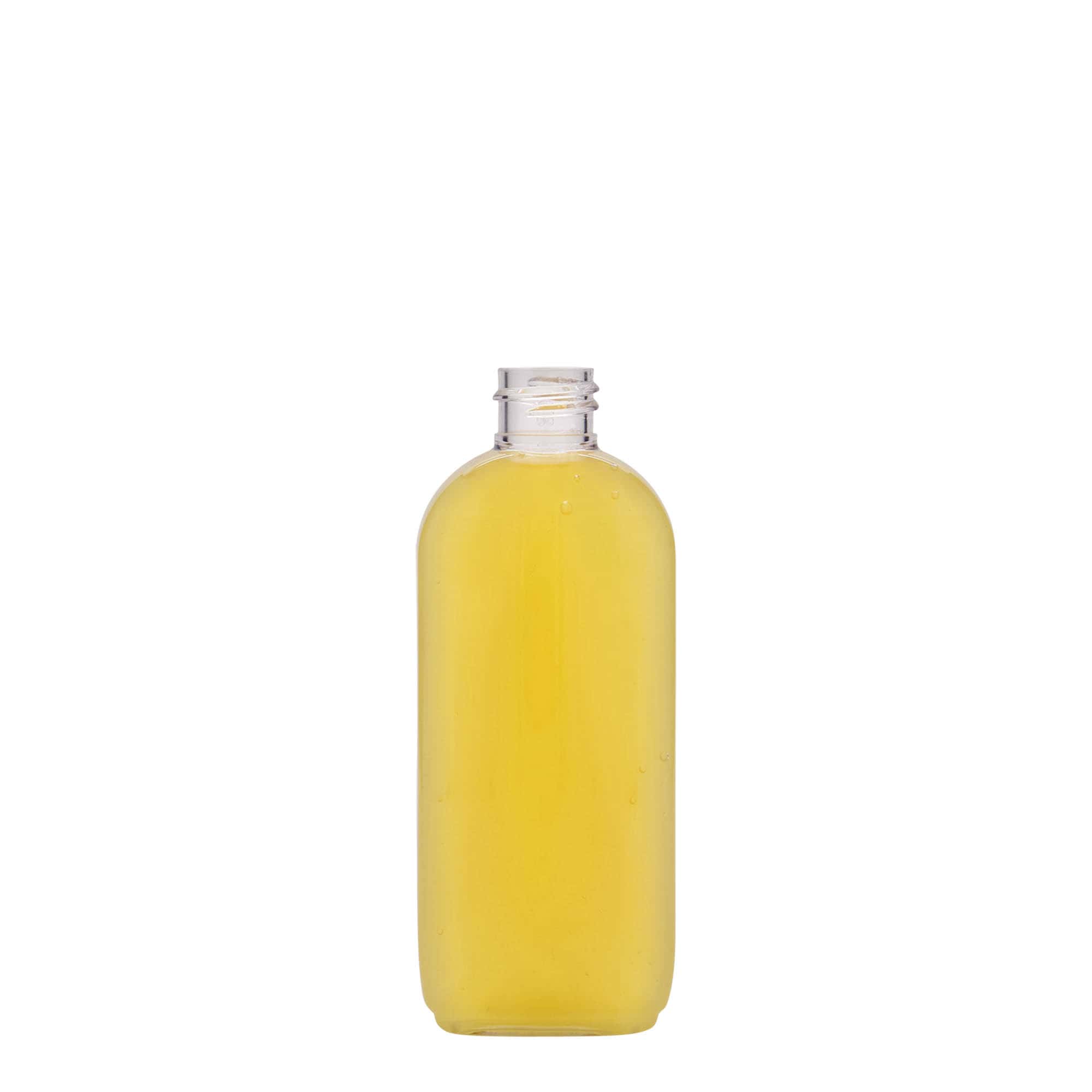 100 ml PET-flaske »Iris«, oval, plast, tud: 20/410