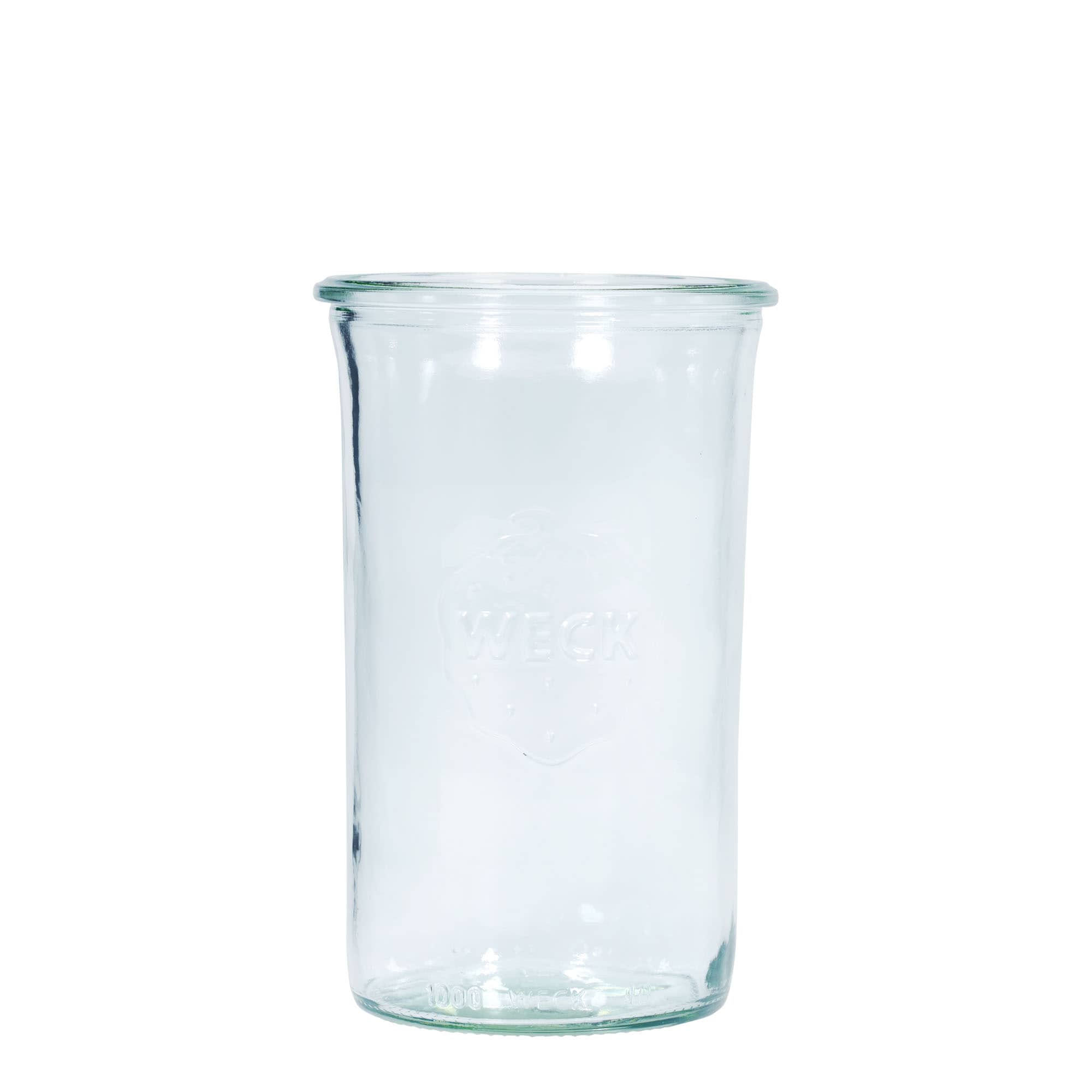 1.000 ml cylindrisk WECK-sylteglas, åbning: Rund kant