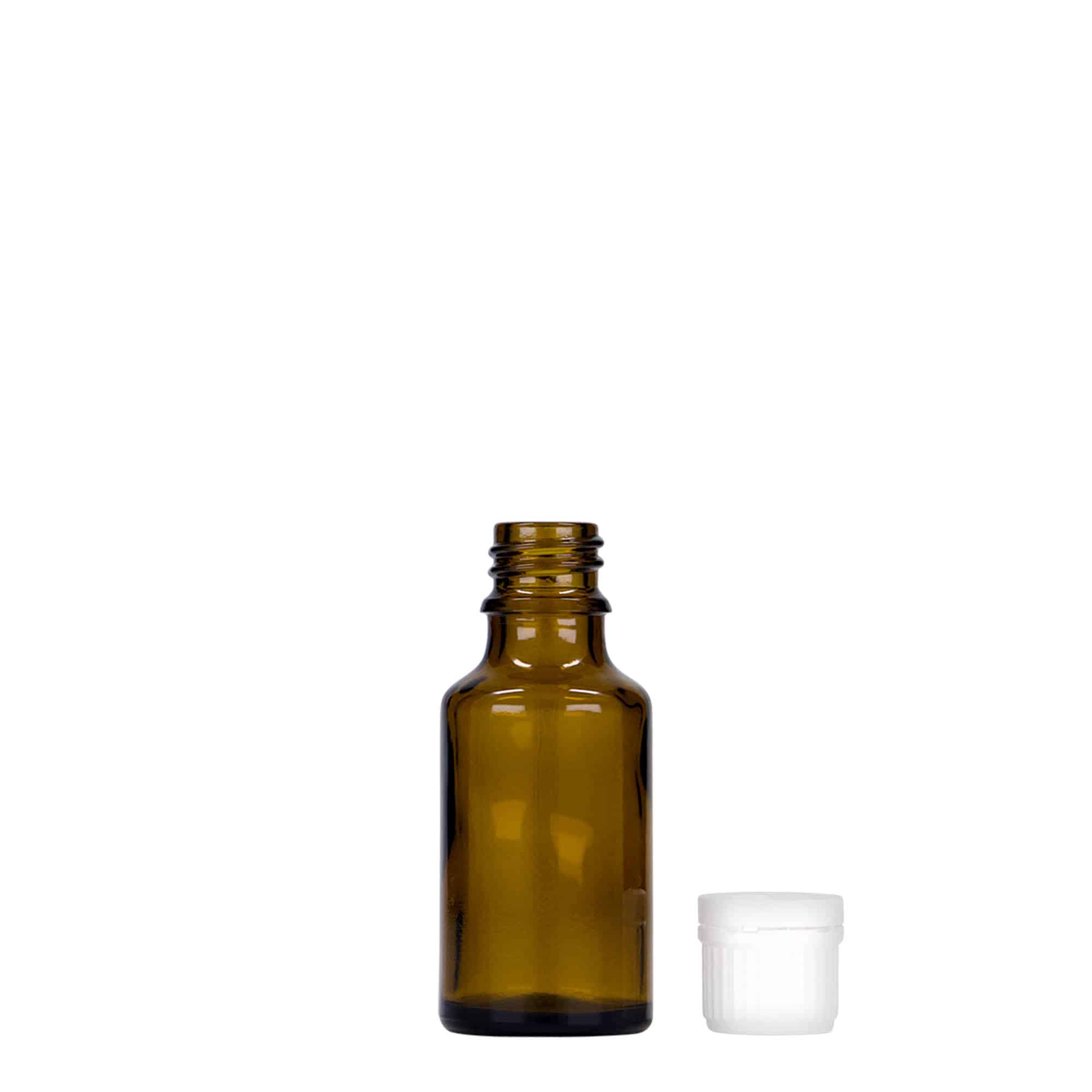 25 ml medicinflaske, glas, brun, munding: DIN 18