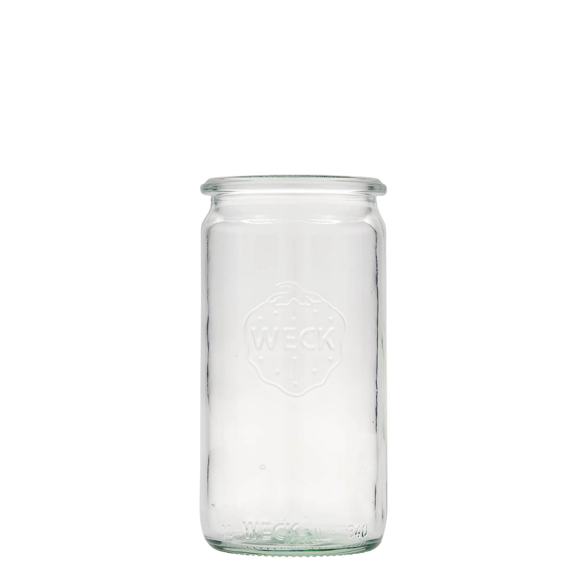 340 ml WECK-cylinderglas, munding: rundkant