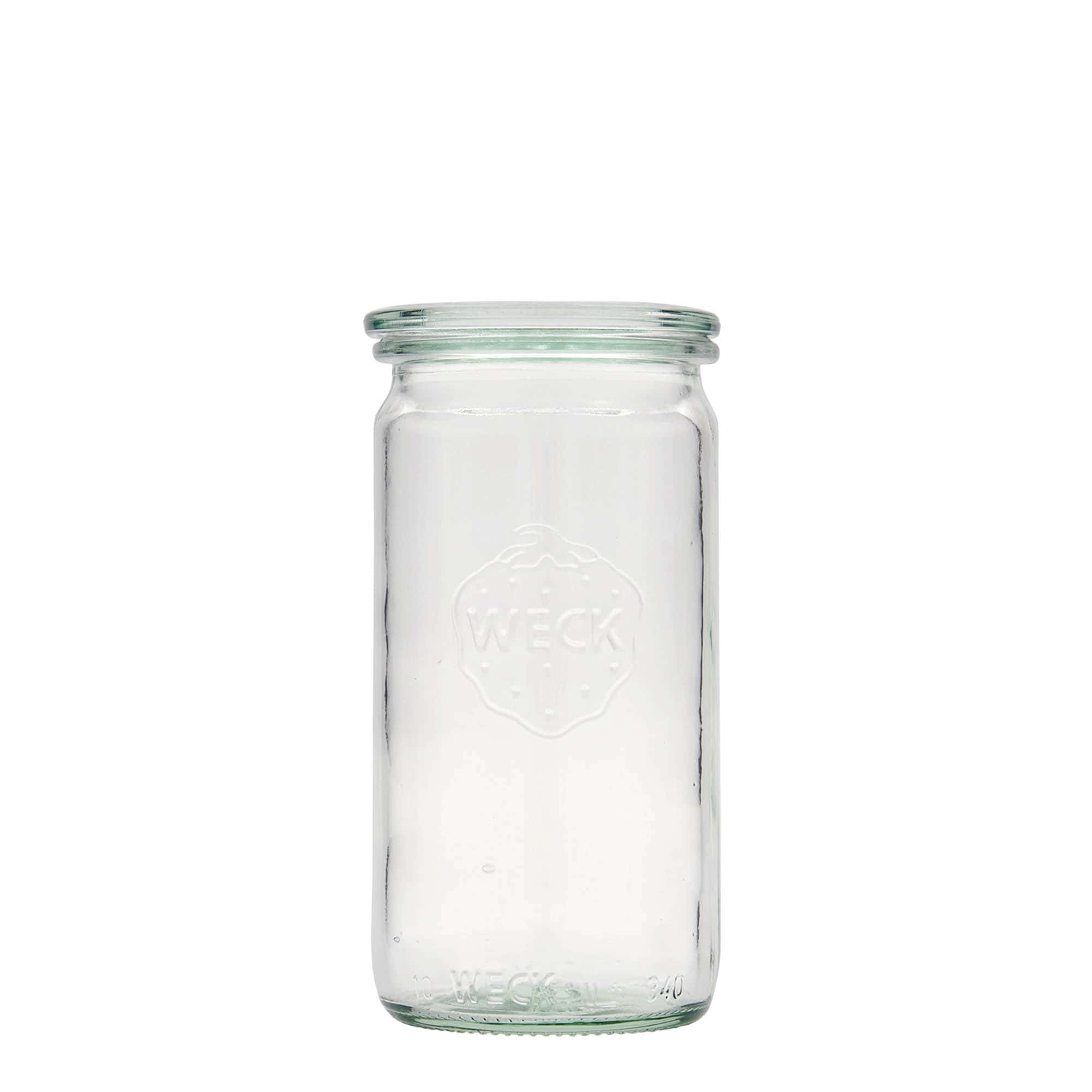 340 ml WECK-cylinderglas, munding: rundkant