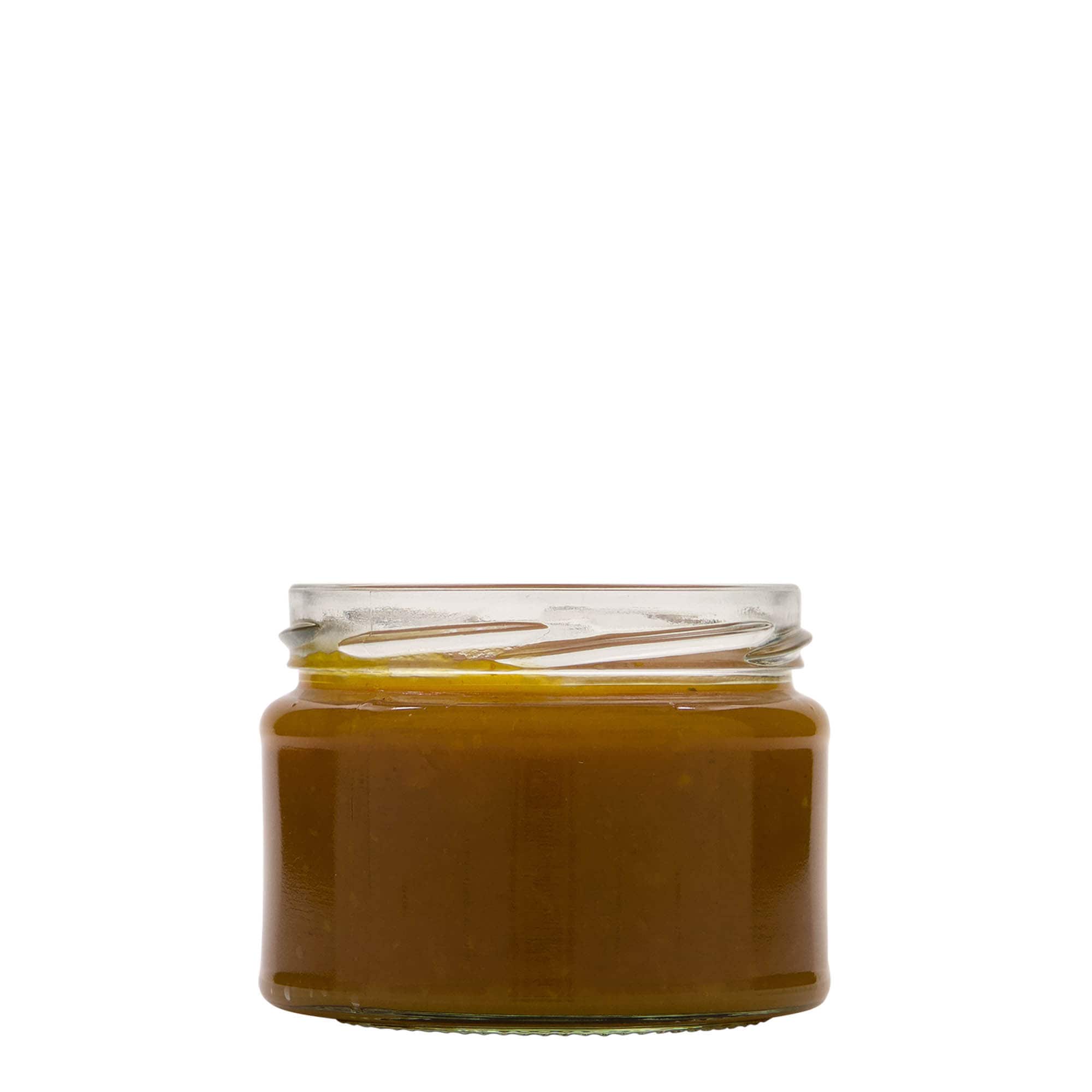 280 ml fladt rundt glas, åbning: Twist-Off (TO 82) 280 ml fladt rundt glas, åbning: Twist-Off (TO 82)