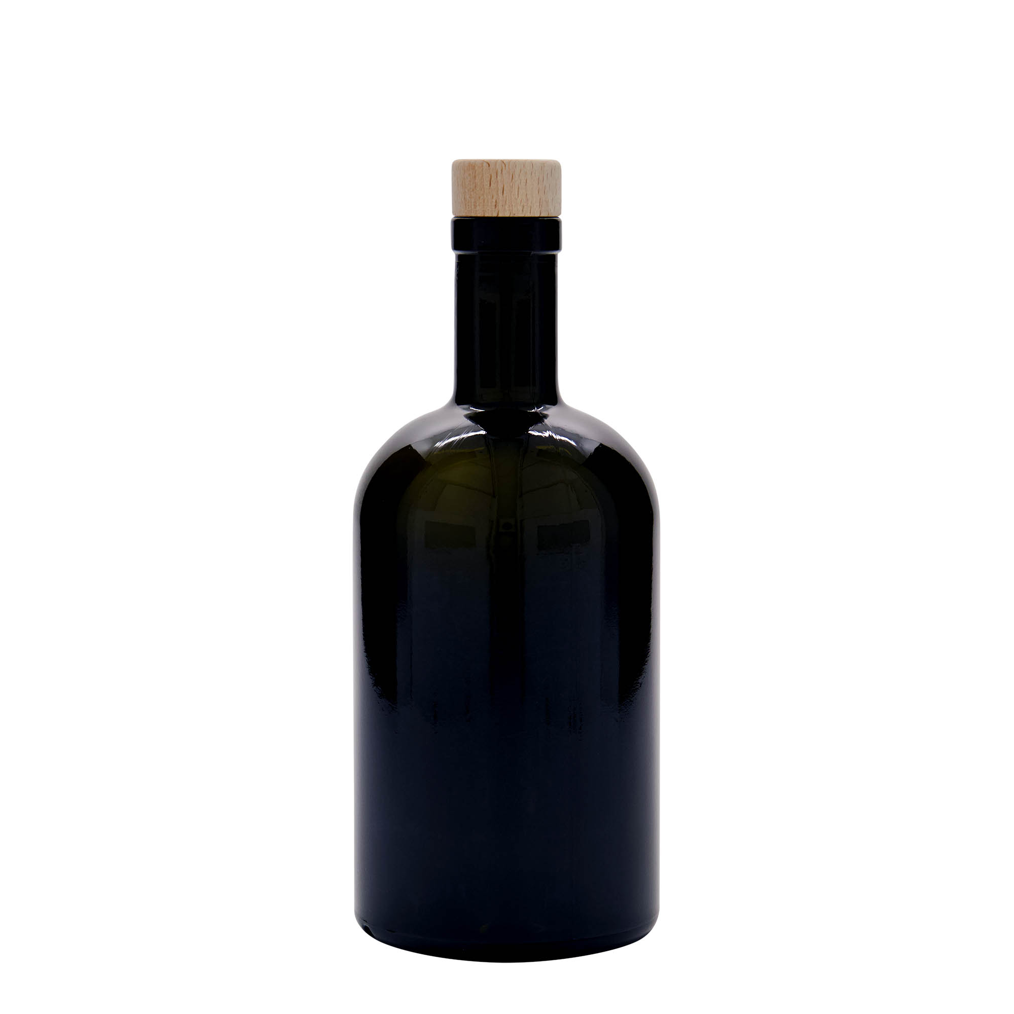 500 ml glasflaske 'Farmacia', antikgrøn, åbning: kork