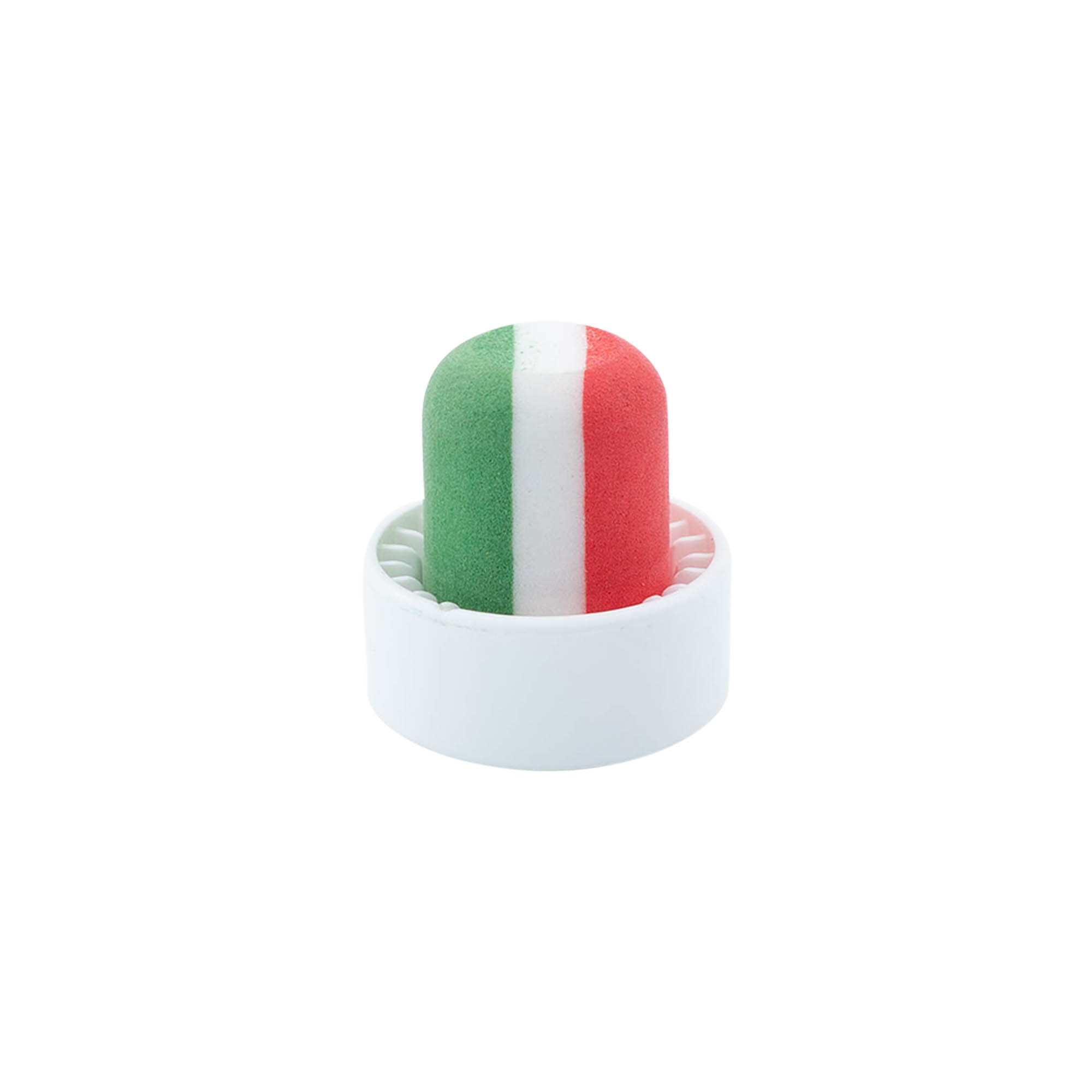 Grebskork 19 mm 'Italien', plast, flerfarvet, til munding: kork Grebskork 19 mm 'Italien', plast, flerfarvet, til munding: kork