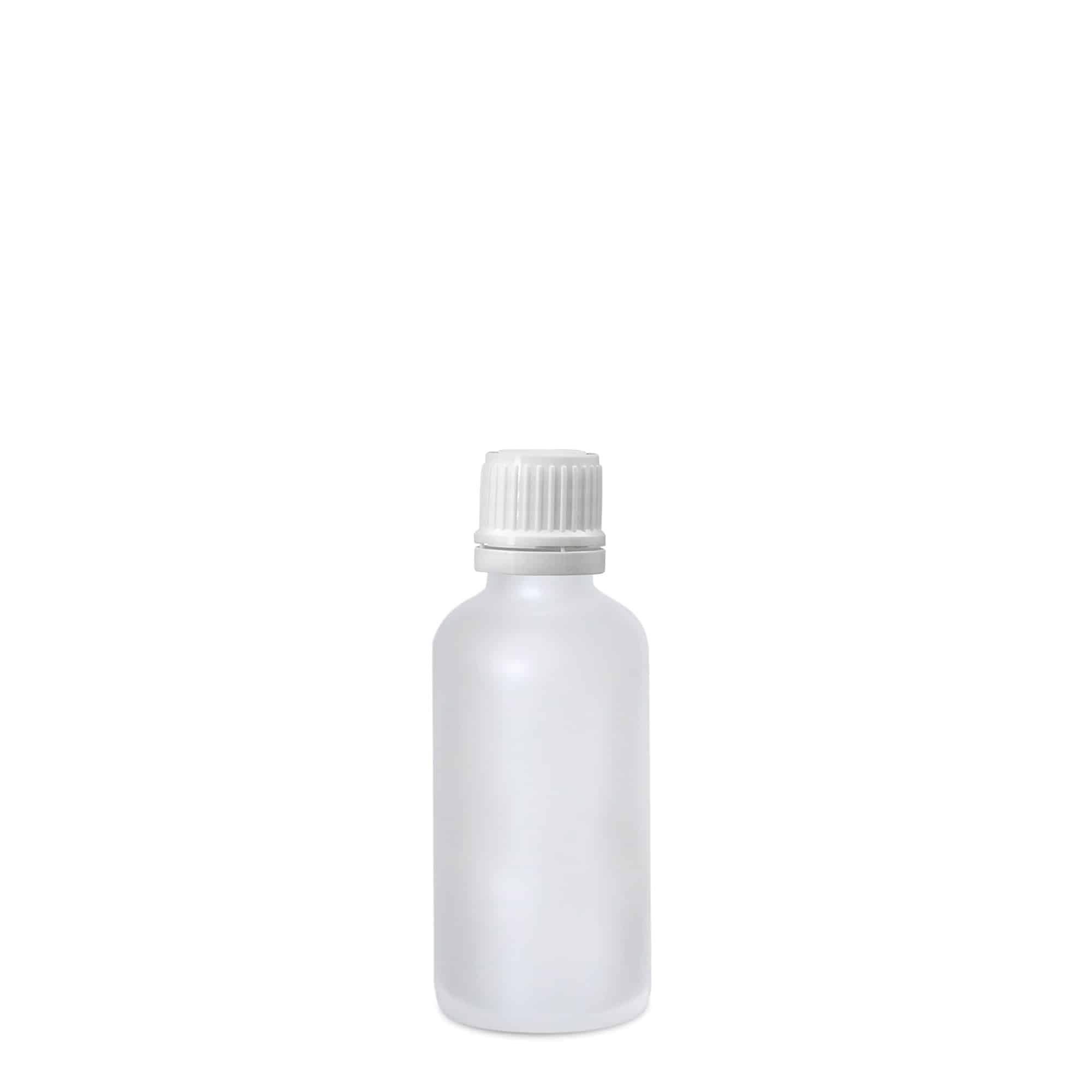 50 ml medicinflaske, glas, brun mat, munding: DIN 18