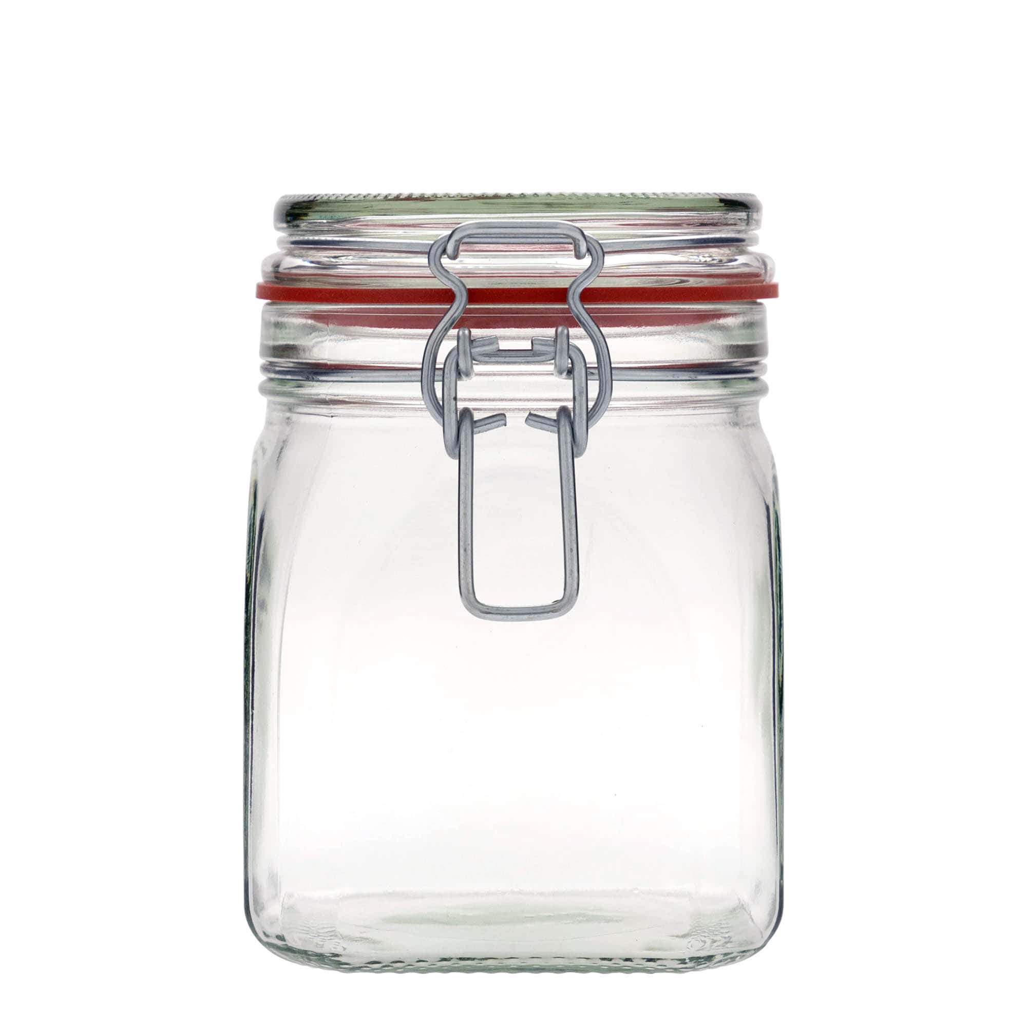 900 ml patentglas, kvadratisk, åbning: Patentlåg 900 ml patentglas, kvadratisk, åbning: Patentlåg