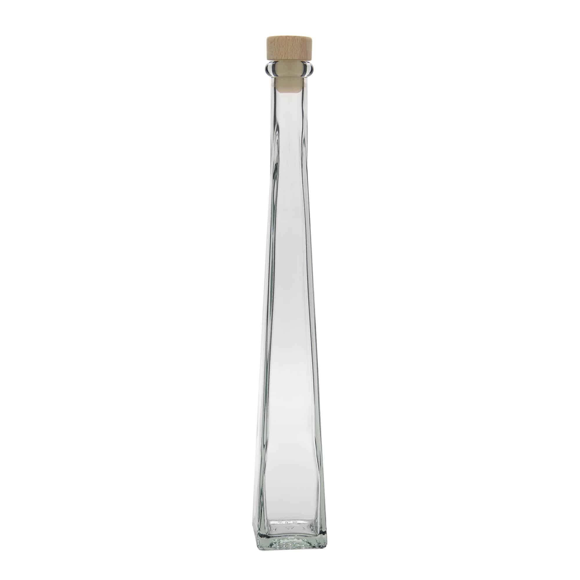 200 ml glasflaske 'Dama Quadrato', kvadratisk, åbning: Kork