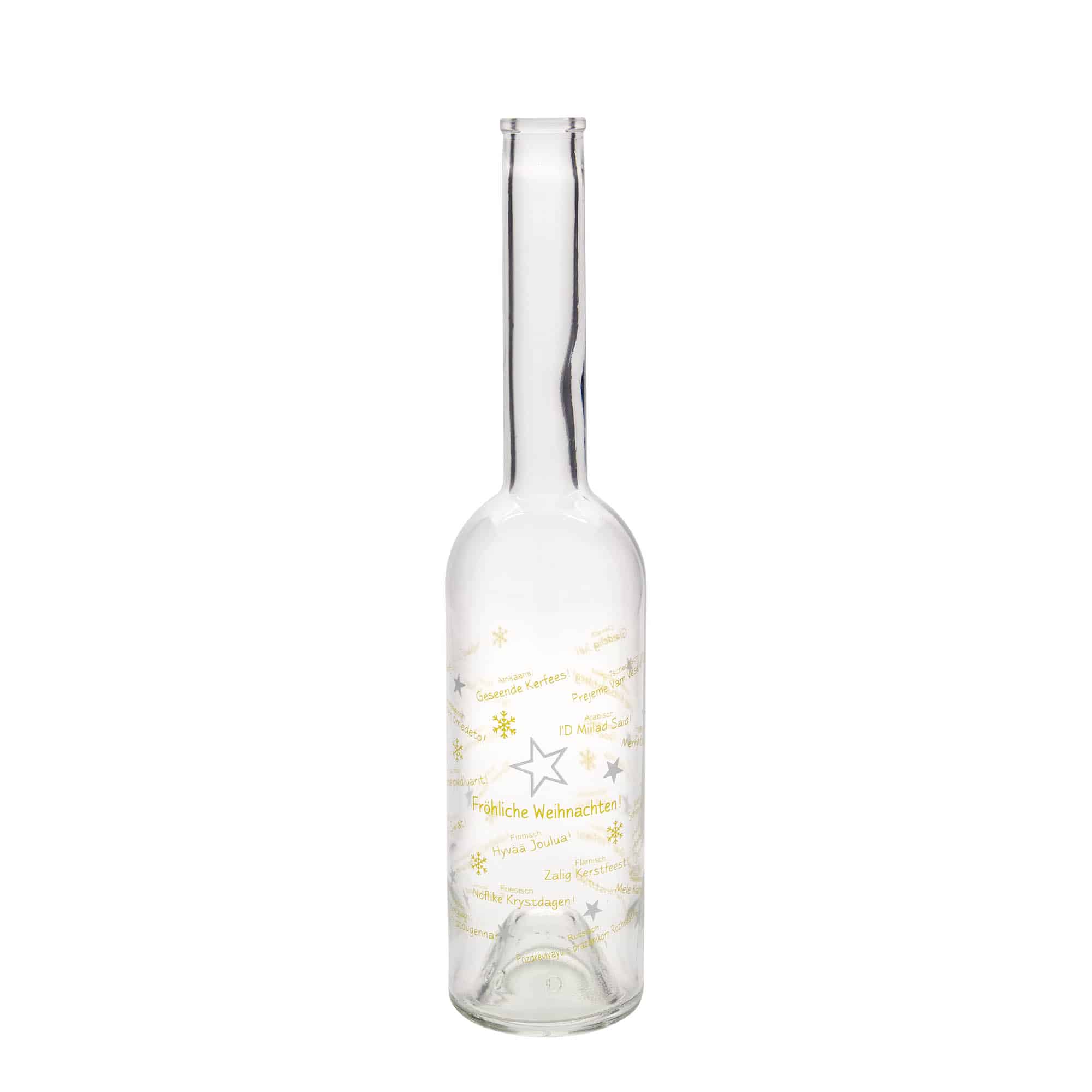 500 ml glasflaske »Opera«, motiv: Jul i verden, åbning: Kork