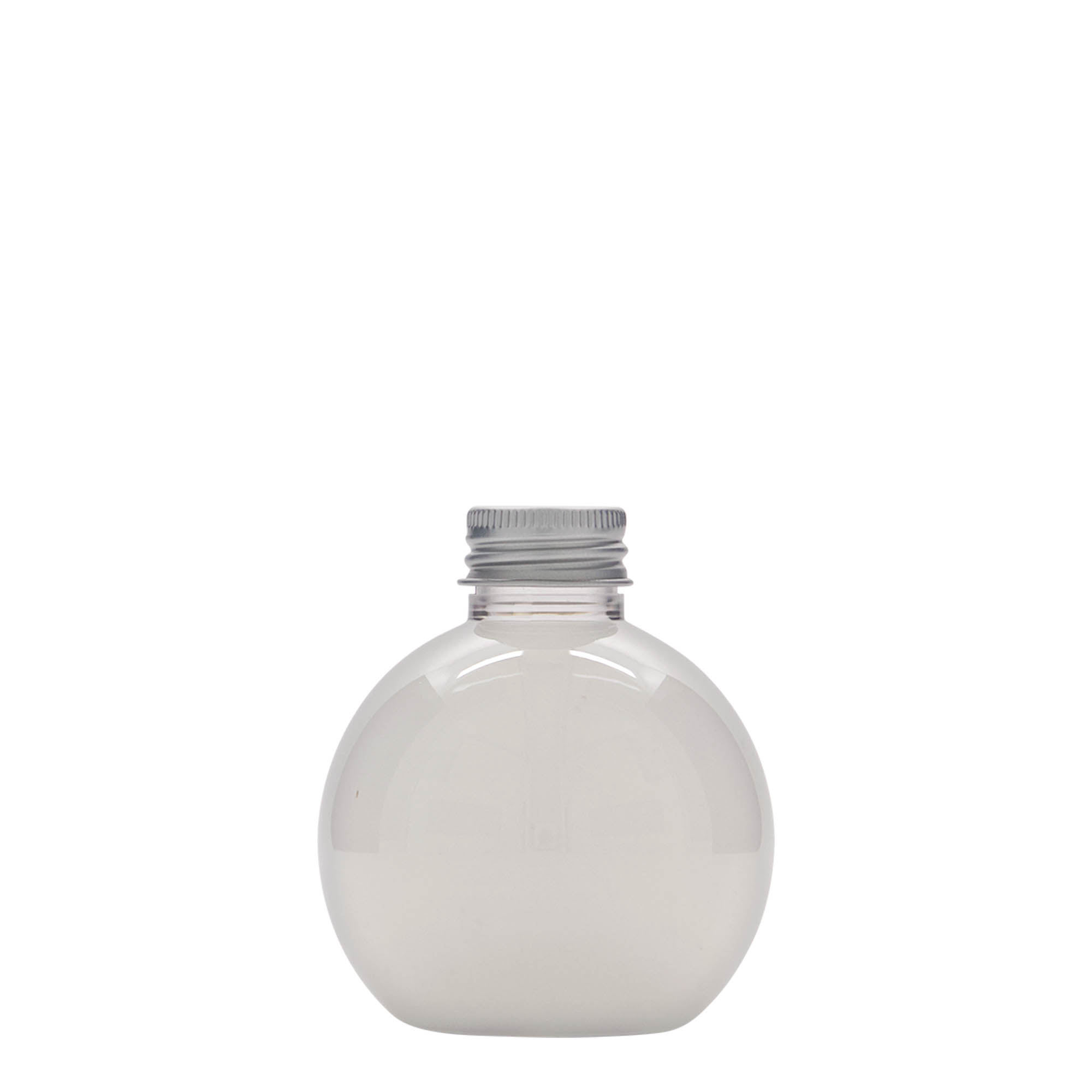 150 ml PET-flaske 'Perry', rund, plastik, åbning: 24/410 150 ml PET-flaske 'Perry', rund, plastik, åbning: 24/410