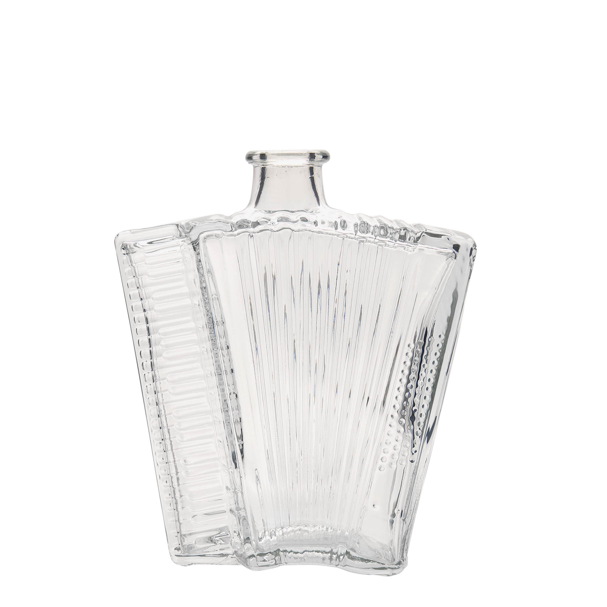 500 ml glasflaske 'Akkordeon', munding: kork 500 ml glasflaske 'Akkordeon', munding: kork