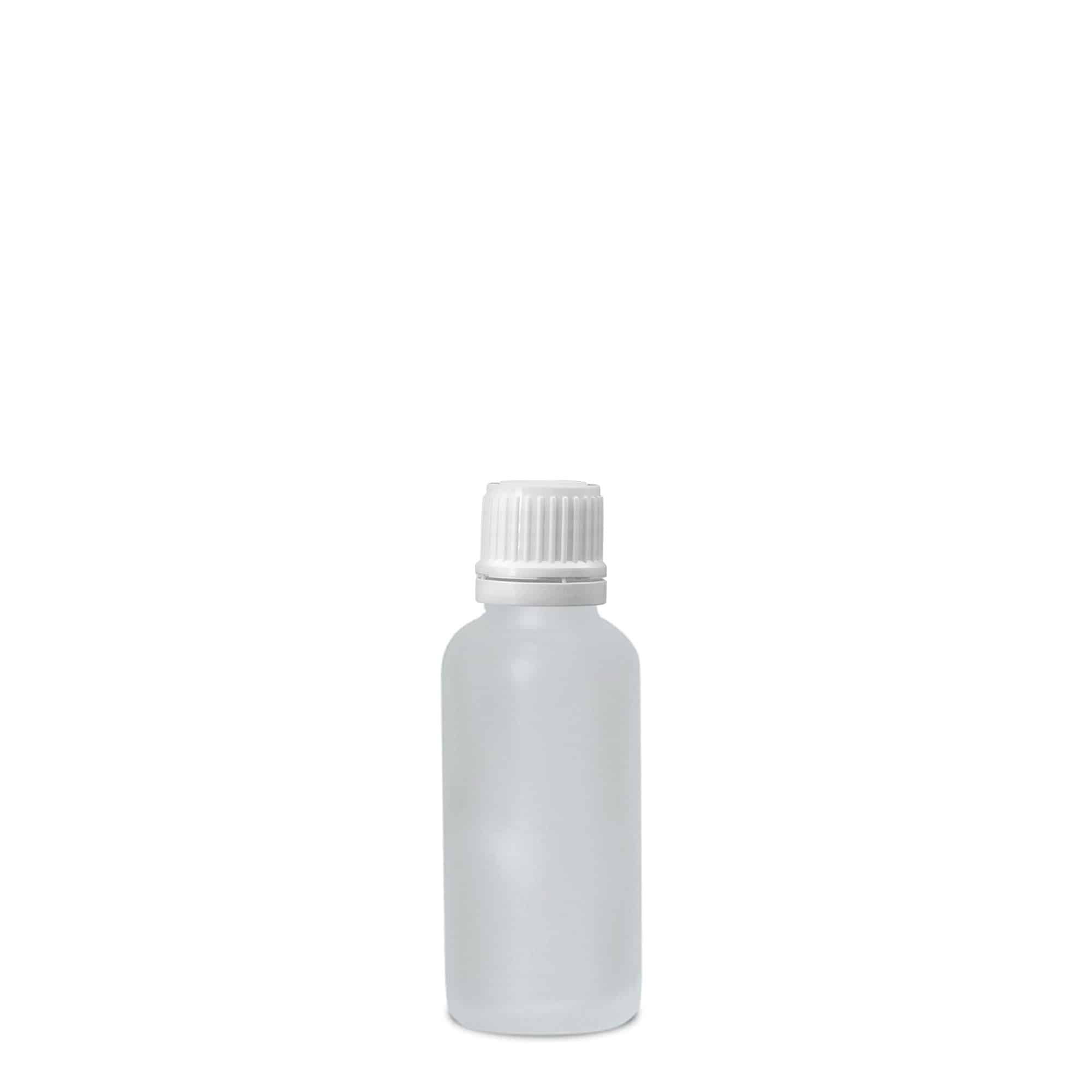 30 ml medicinflaske, glas, brun mat, munding: DIN 18
