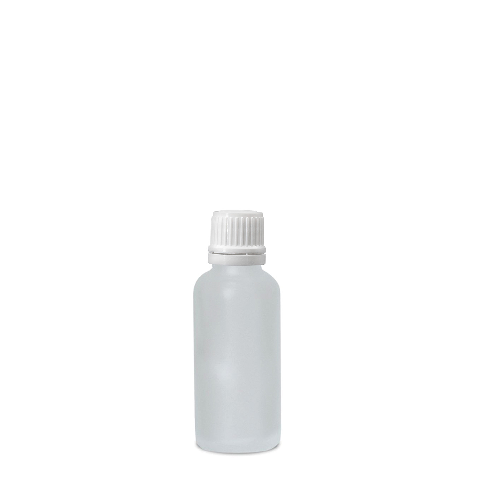 30 ml medicinflaske, glas, frostet, munding: DIN 18 30 ml medicinflaske, glas, frostet, munding: DIN 18