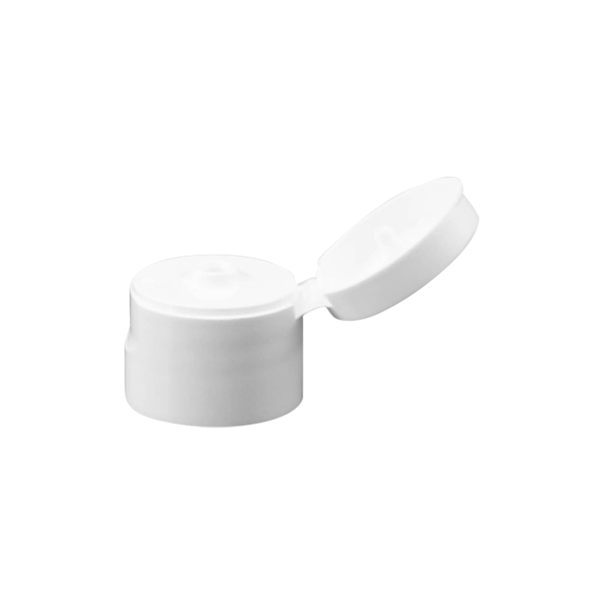 Skruelåg med klapled, PP-plast, hvid, til åbning: 20/410 Skruelåg med klapled, PP-plast, hvid, til åbning: 20/410