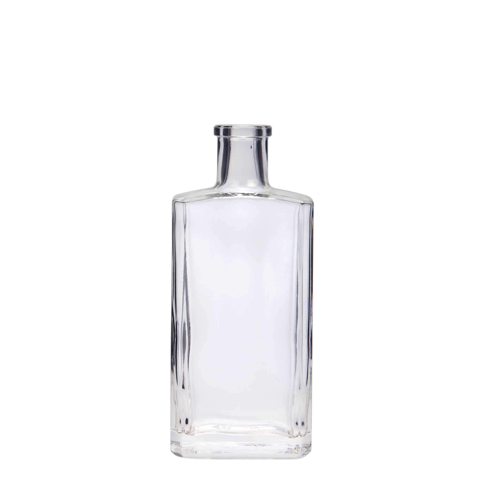 200 ml glasflaske 'Shiny', firkantet, åbning: Kork 200 ml glasflaske 'Shiny', firkantet, åbning: Kork