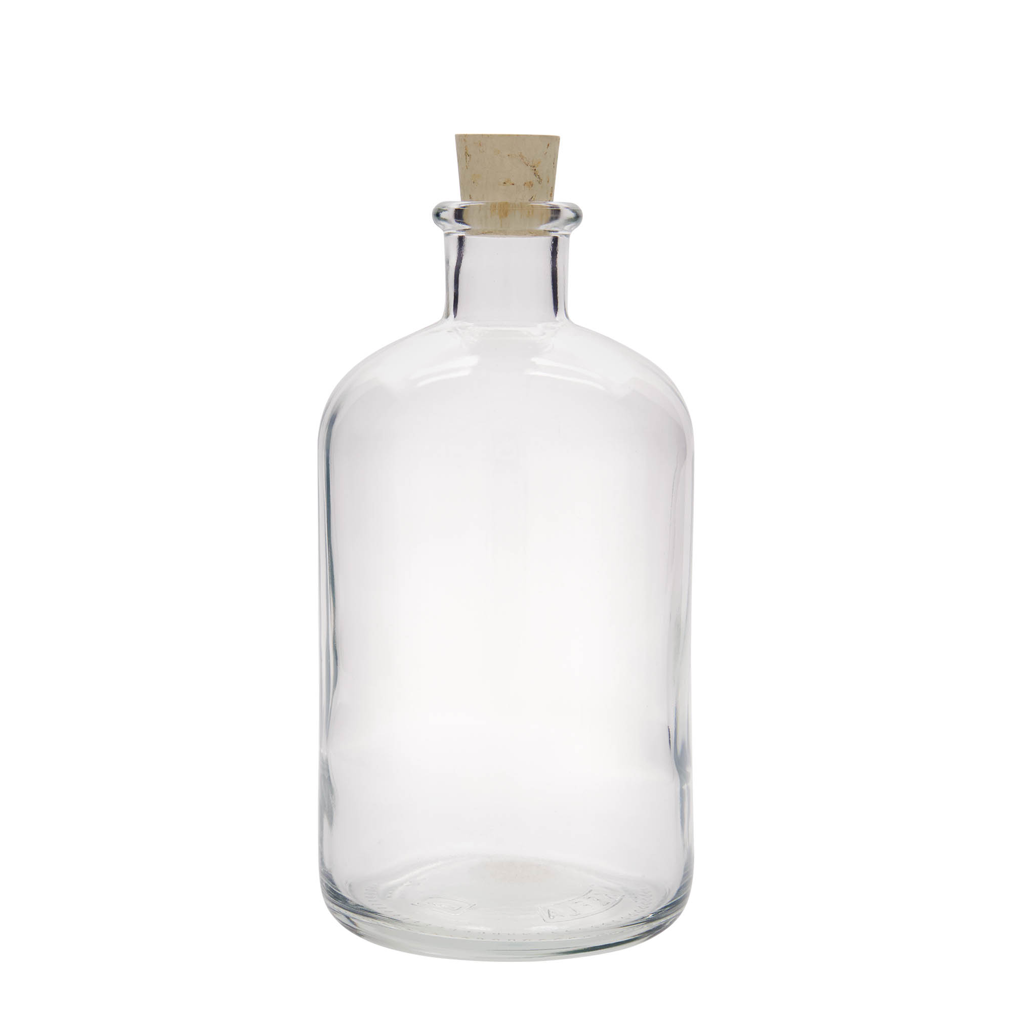 1.000 ml glasflaske apoteker, åbning: kork 1.000 ml glasflaske apoteker, åbning: kork