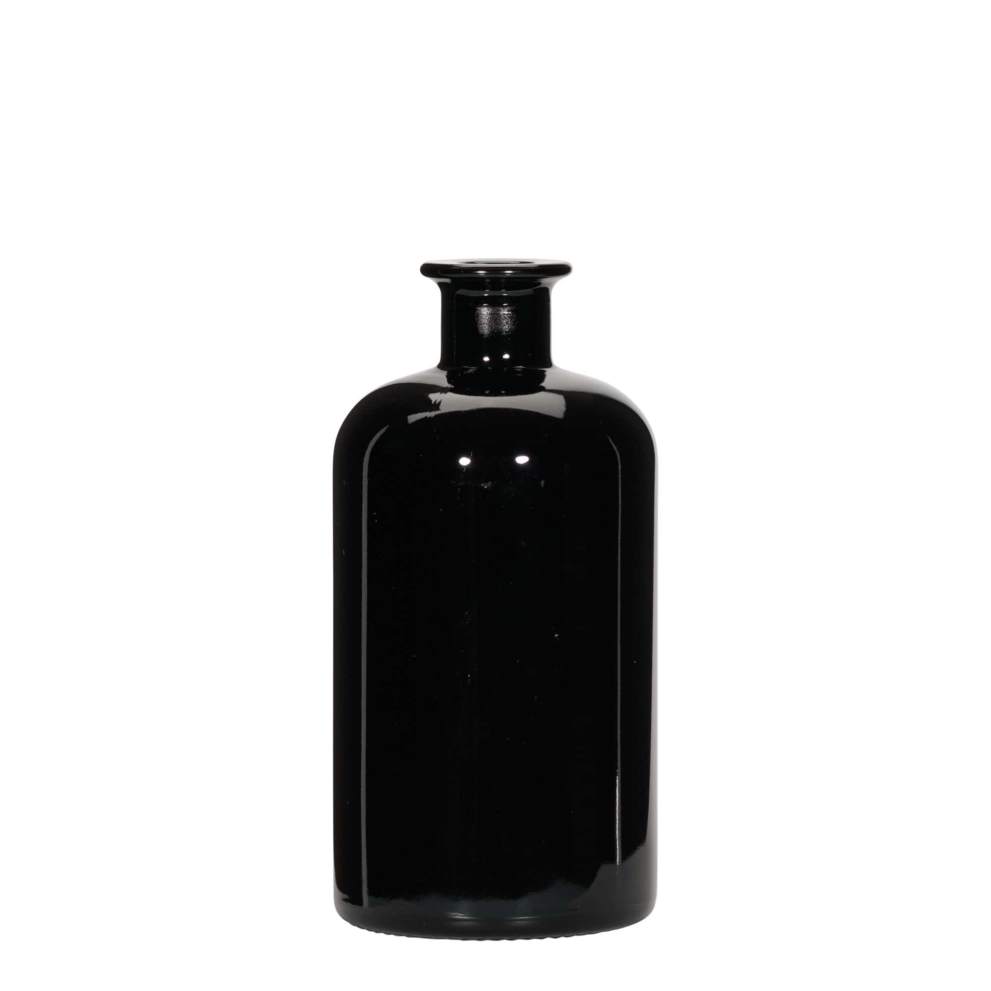 500 ml glasflaske apoteker, sort, åbning: Kork 500 ml glasflaske apoteker, sort, åbning: Kork