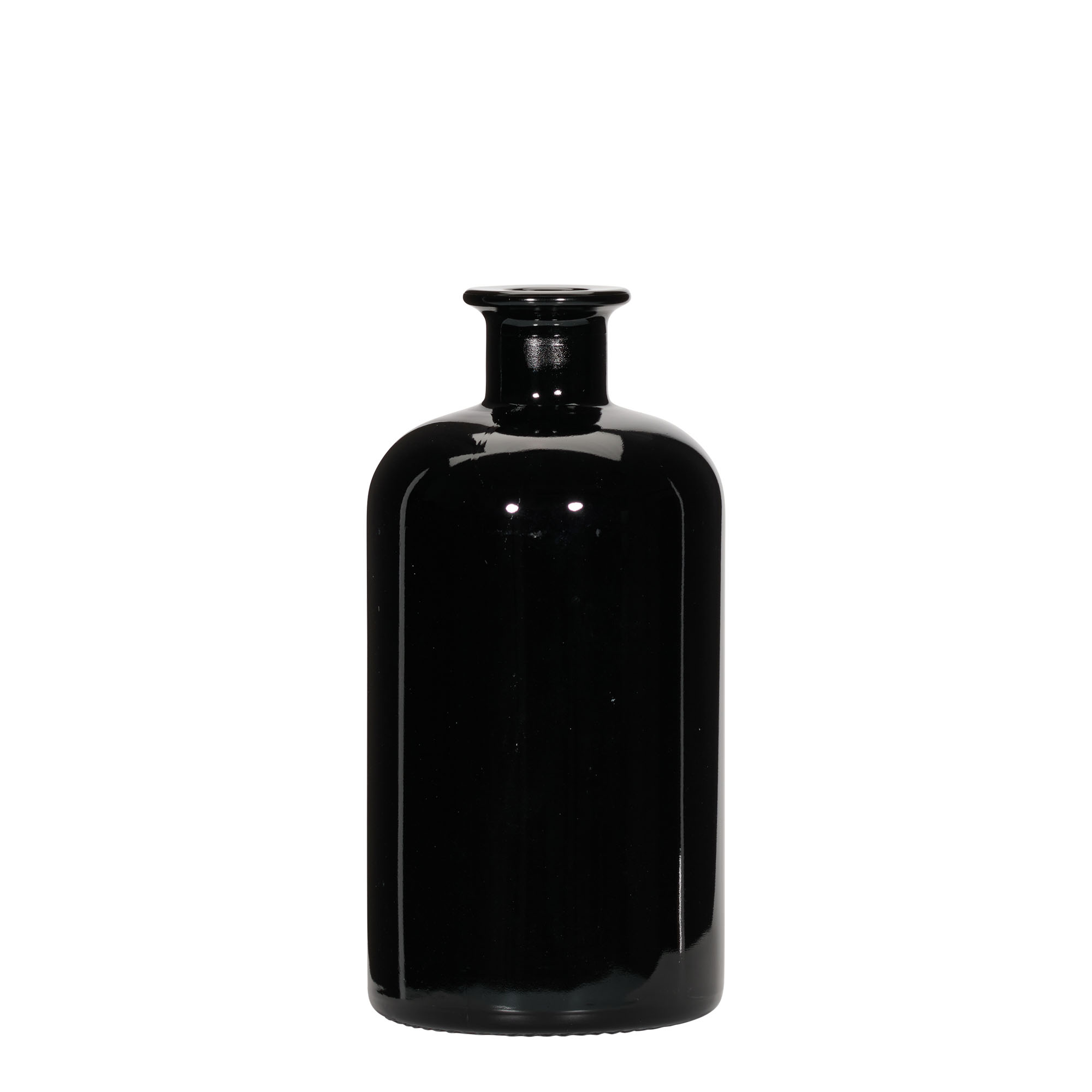 500 ml glasflaske apoteker, sort, åbning: kork 500 ml glasflaske apoteker, sort, åbning: kork