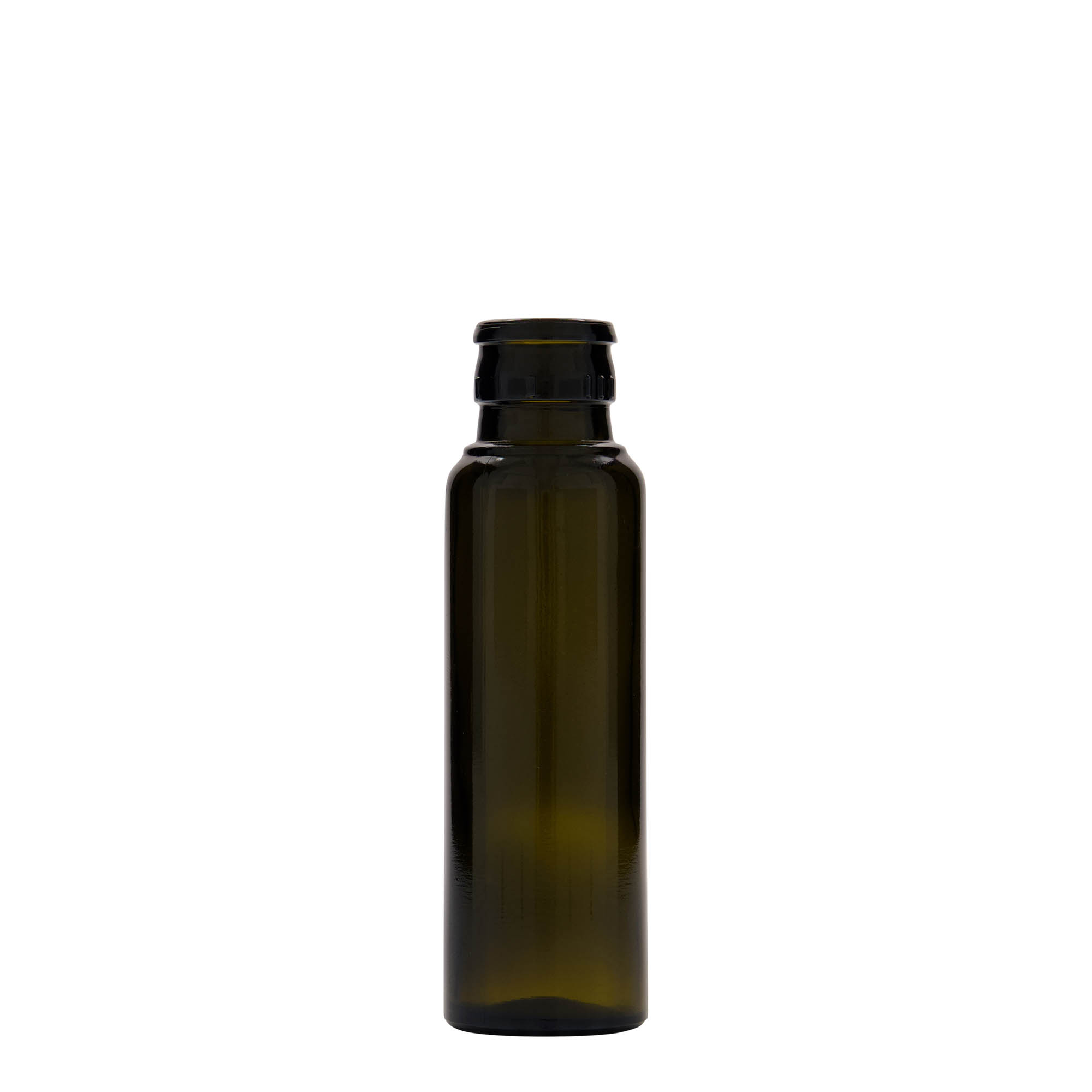100 ml eddike-/olieflaske 'Willy New', glas, antikgrøn, tud: DOP