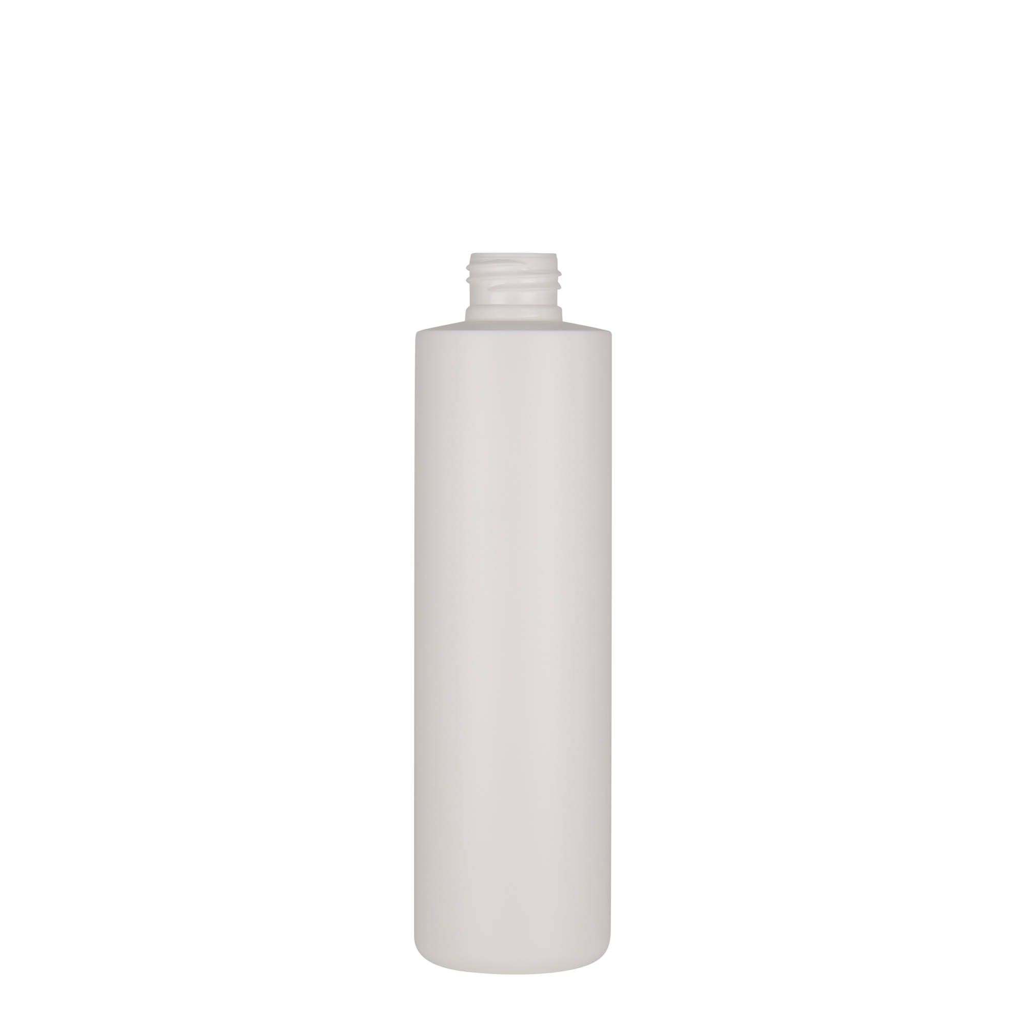 250 ml plastflaske 'Pipe', grøn HDPE, hvid, åbning: 24/410