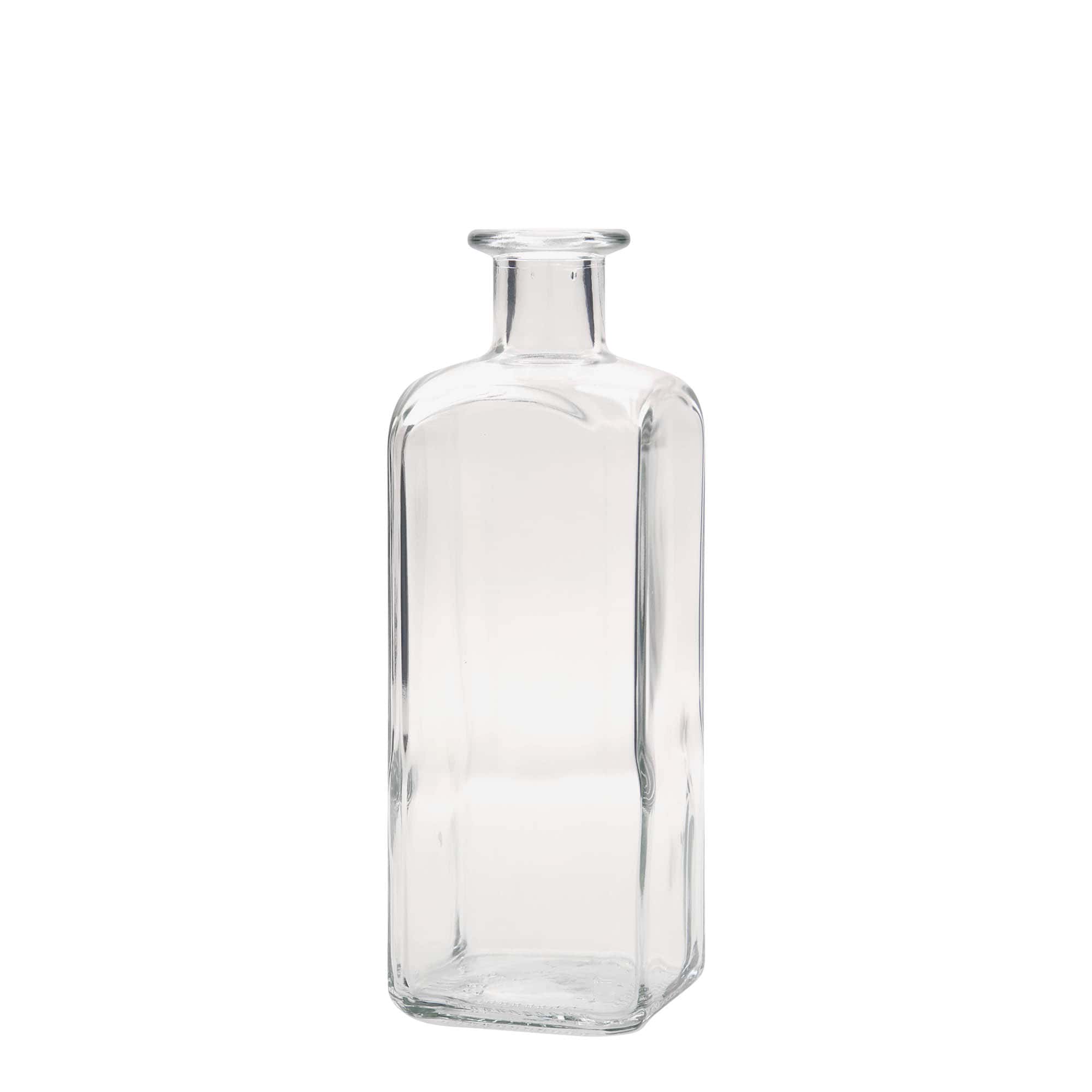 500 ml glasflaske Apotheker Carré, firkantet, åbning: kork 500 ml glasflaske Apotheker Carré, firkantet, åbning: kork