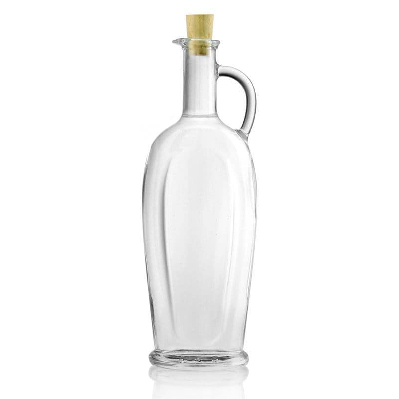 500 ml glasflaske 'Eleganta', oval, åbning: Kork