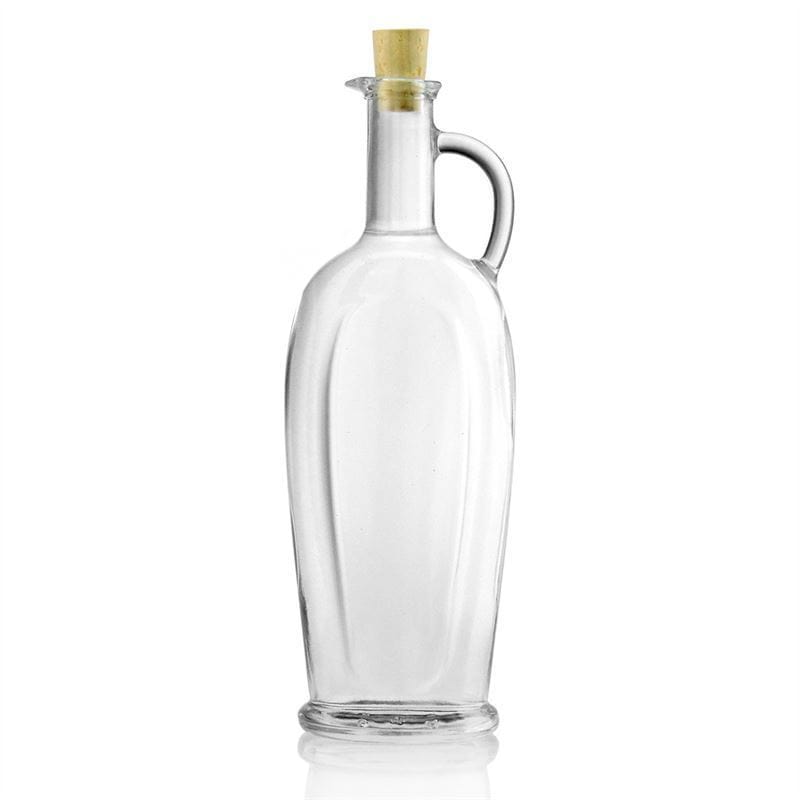 500 ml glasflaske 'Eleganta', oval, åbning: kork