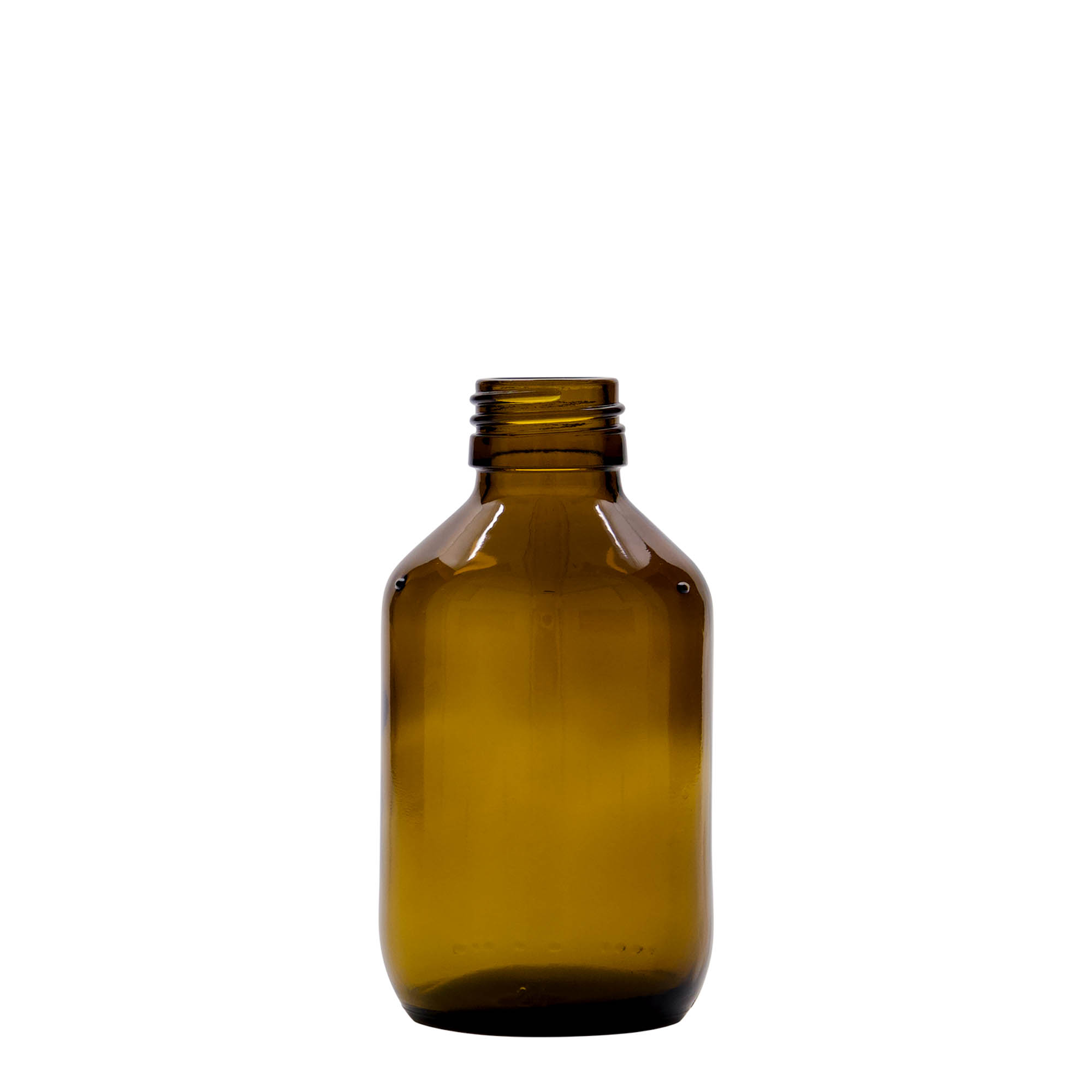 150 ml medicinflaske, brun, glas, åbning: PP 28 150 ml medicinflaske, brun, glas, åbning: PP 28