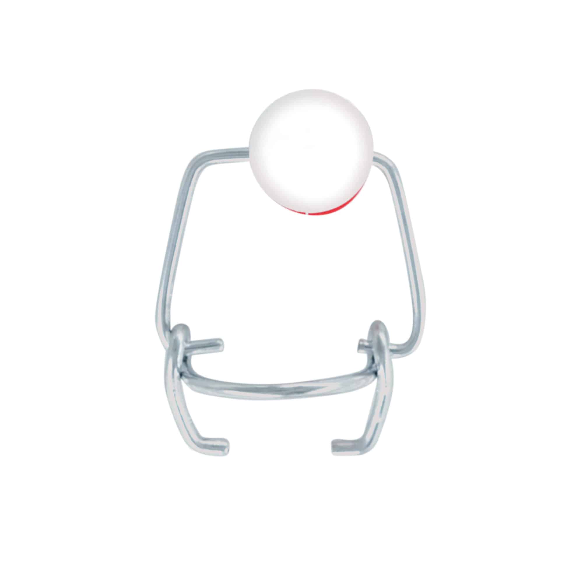 Mini spændelukning, plastik, rød-hvid