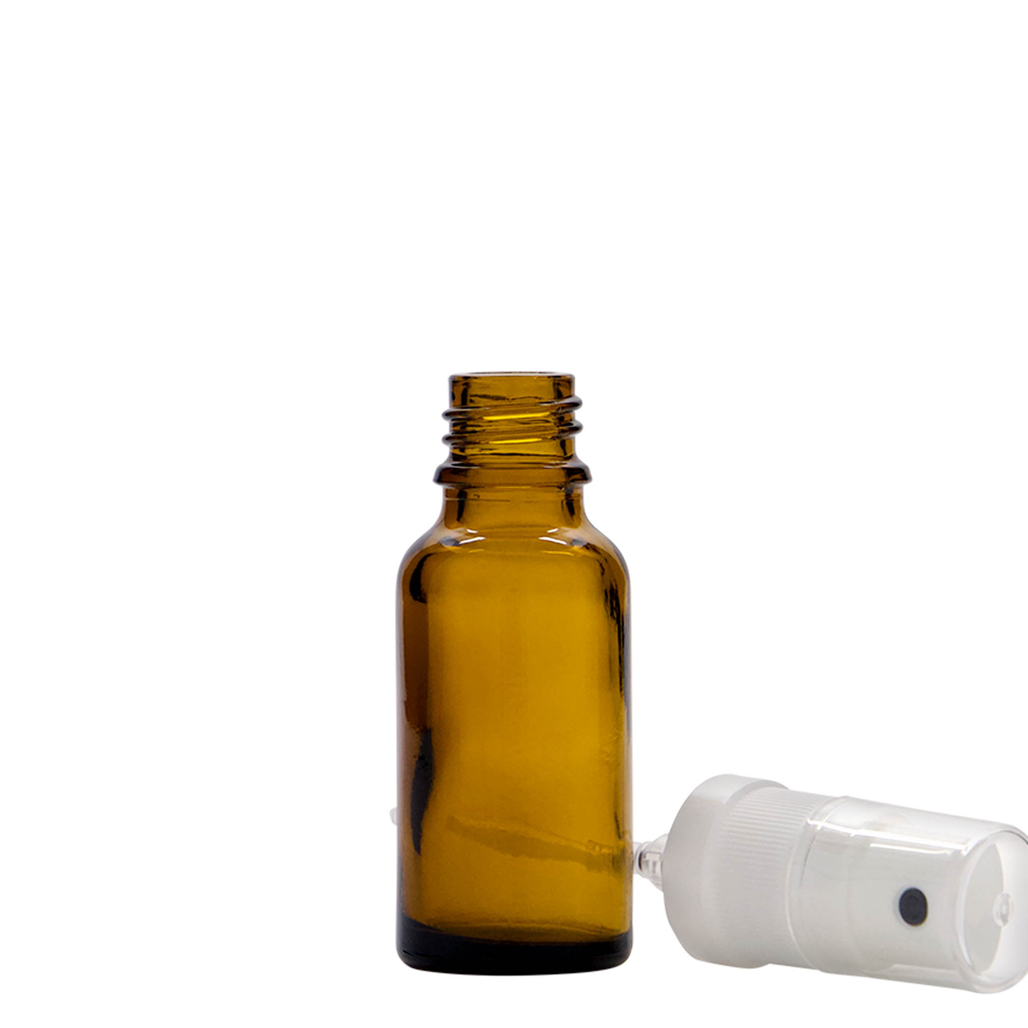 20 ml sprøjteflaske, medicin, glas, brun, åbning: DIN 18