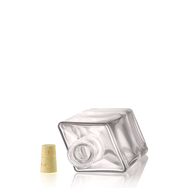 500 ml glasflaske 'Riva', diamantformet, åbning: kork