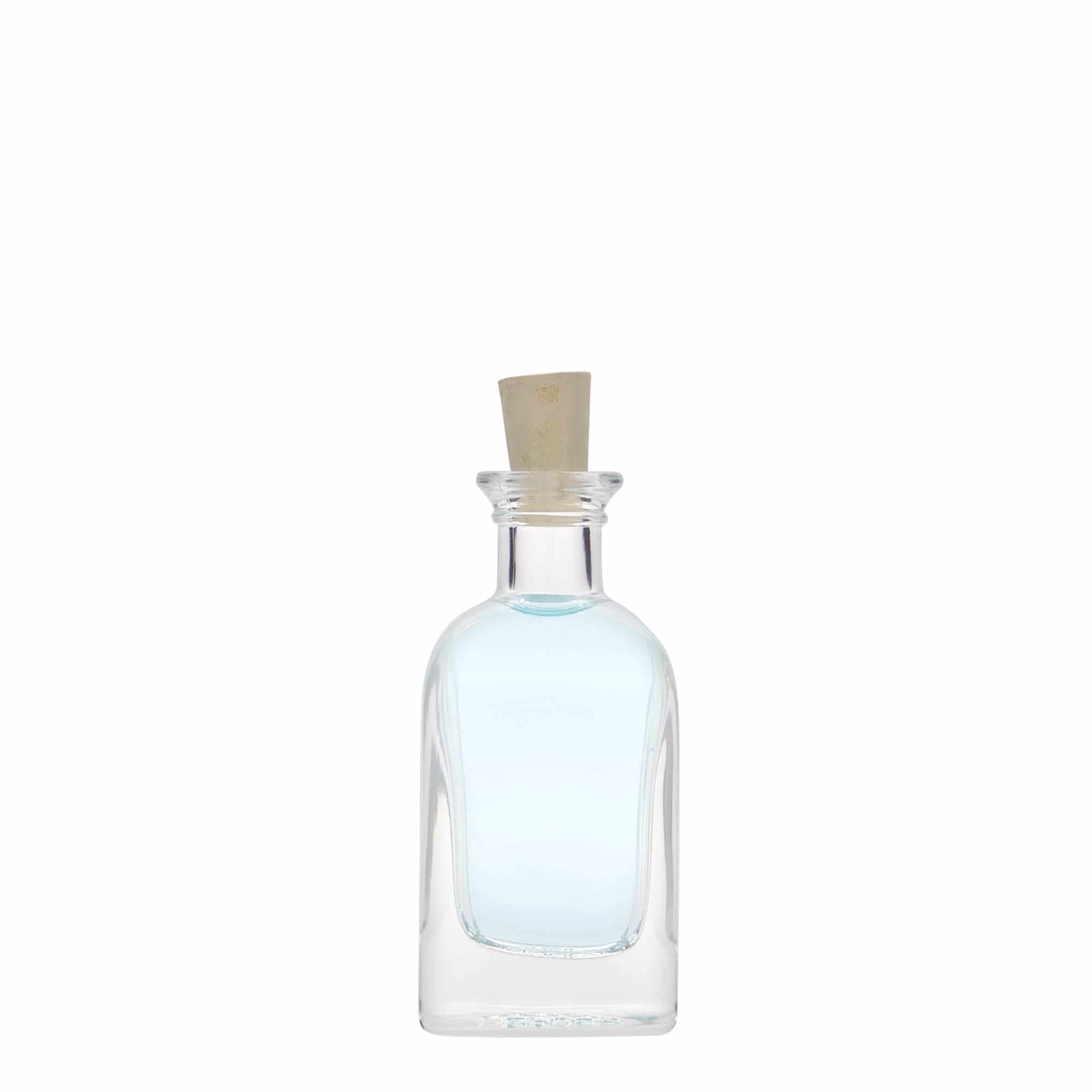 40 ml glasflaske Apotheker Carré, firkantet, åbning: kork