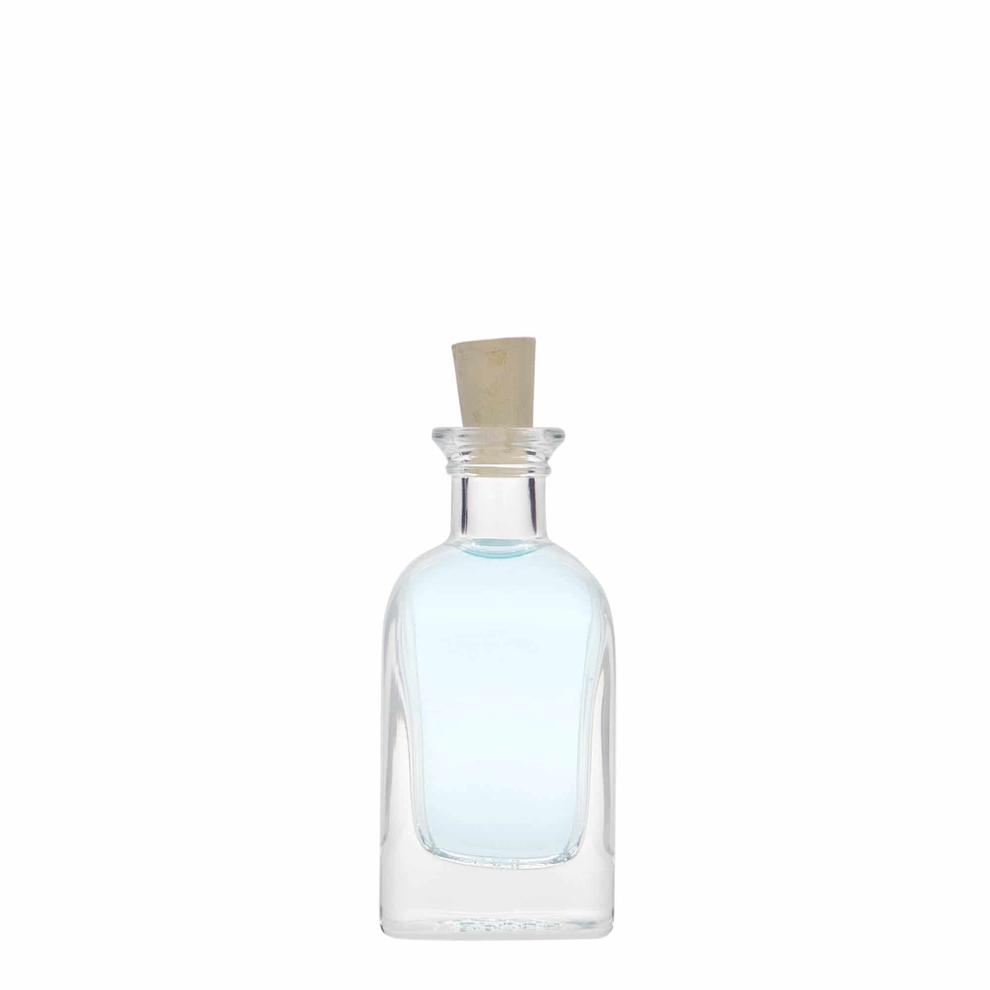 40 ml glasflaske Apotheker Carré, firkantet, åbning: kork